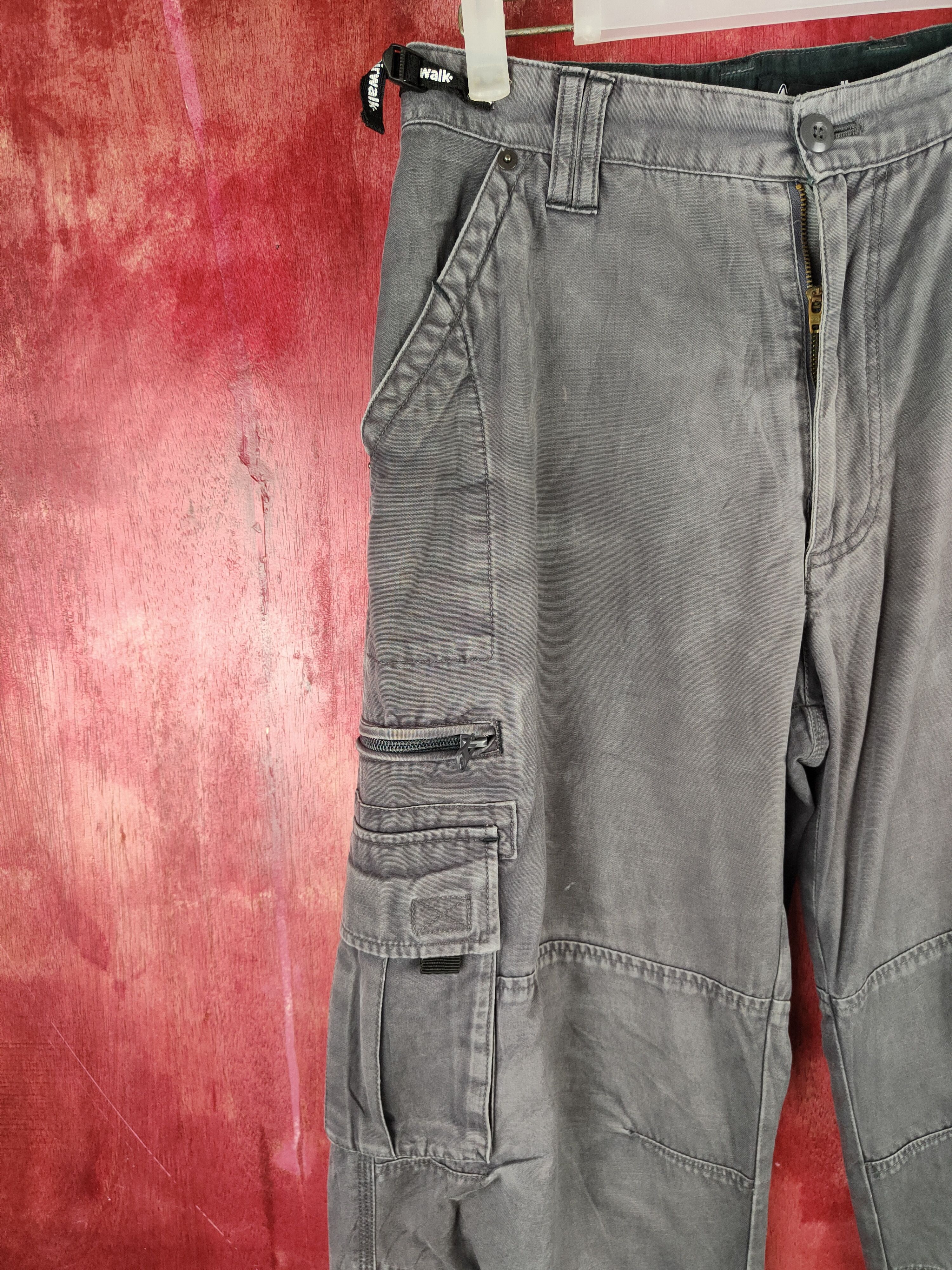 Airwalk DL Airwalk Dark Gray Multipocket Tactical Cargo Pants #S786 Size US 29 - 3 Thumbnail