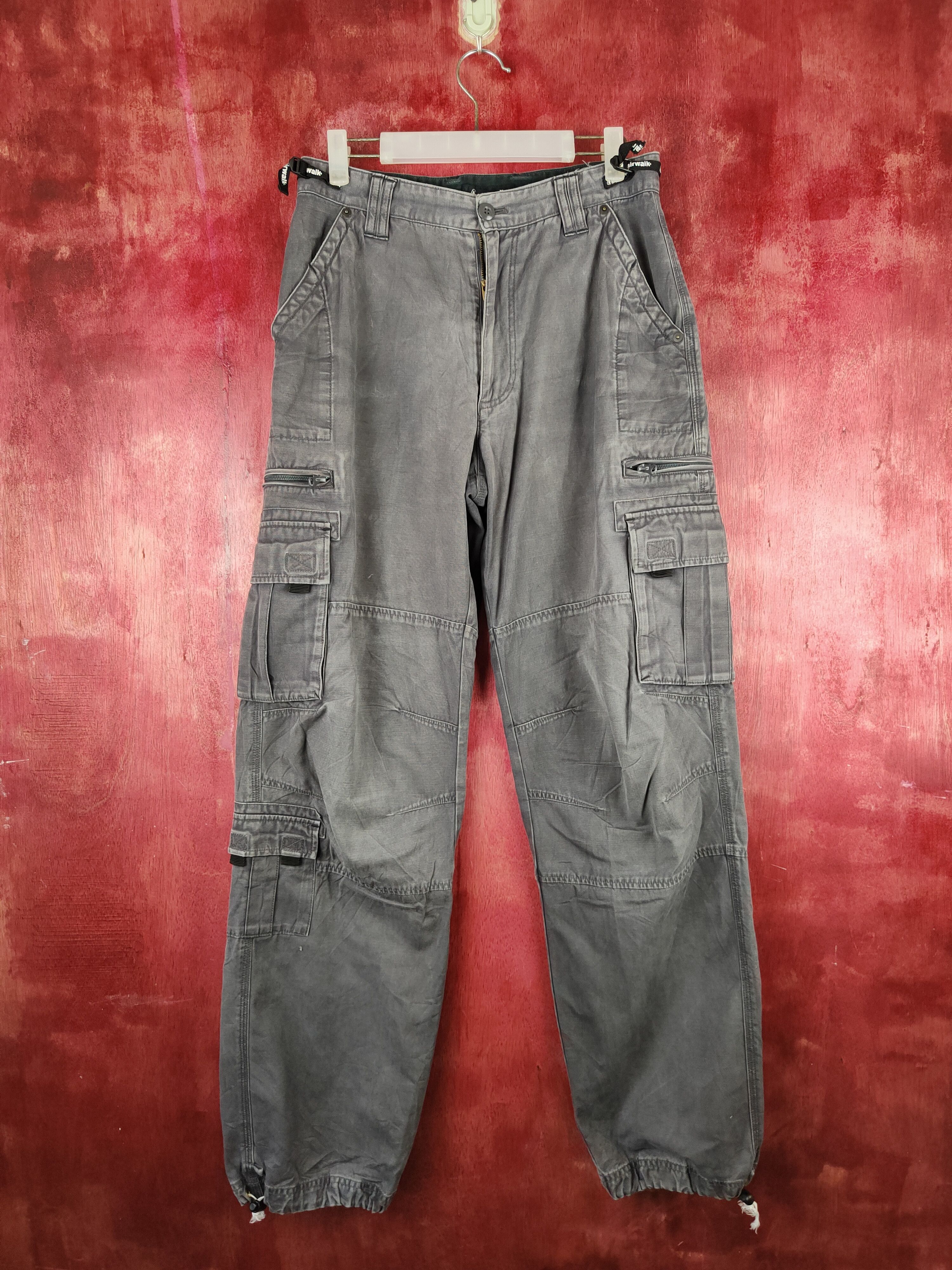 Airwalk DL Airwalk Dark Gray Multipocket Tactical Cargo Pants #S786 Size US 29 - 1 Thumbnail