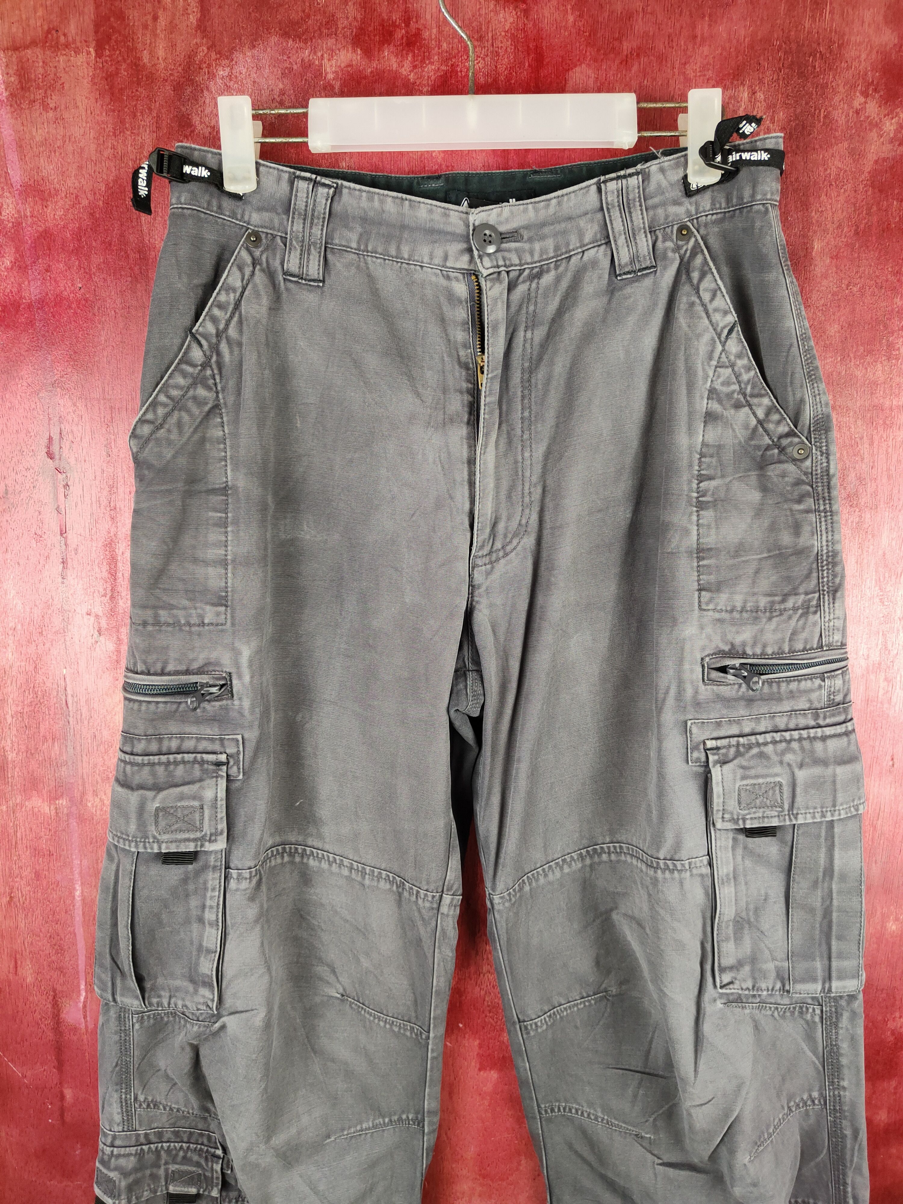 Airwalk DL Airwalk Dark Gray Multipocket Tactical Cargo Pants #S786 Size US 29 - 2 Thumbnail