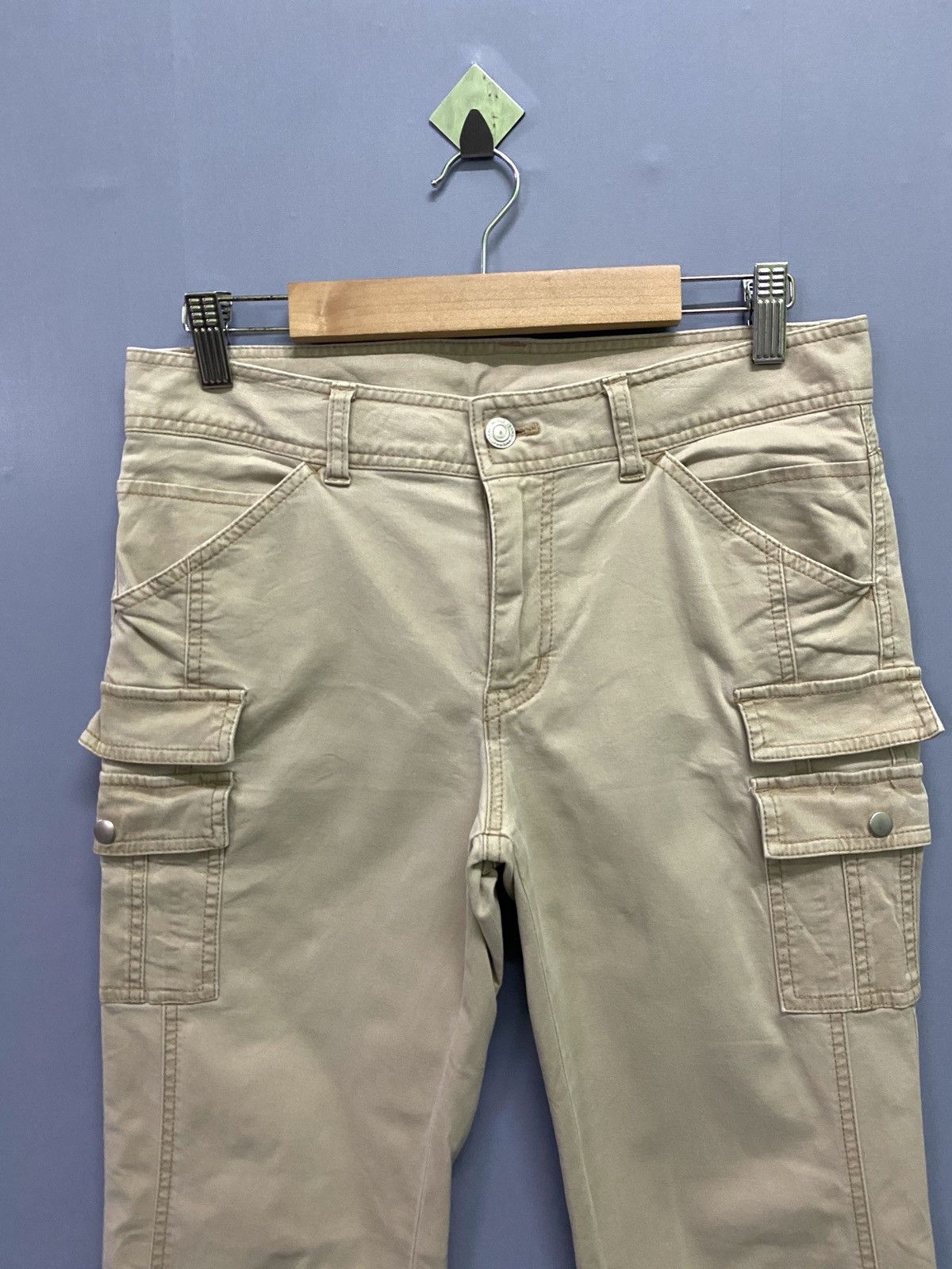 Japanese Brand Japan UNKNOWN Cargo Multipocket Flared Bootcut Pants Size US 29 - 3 Thumbnail