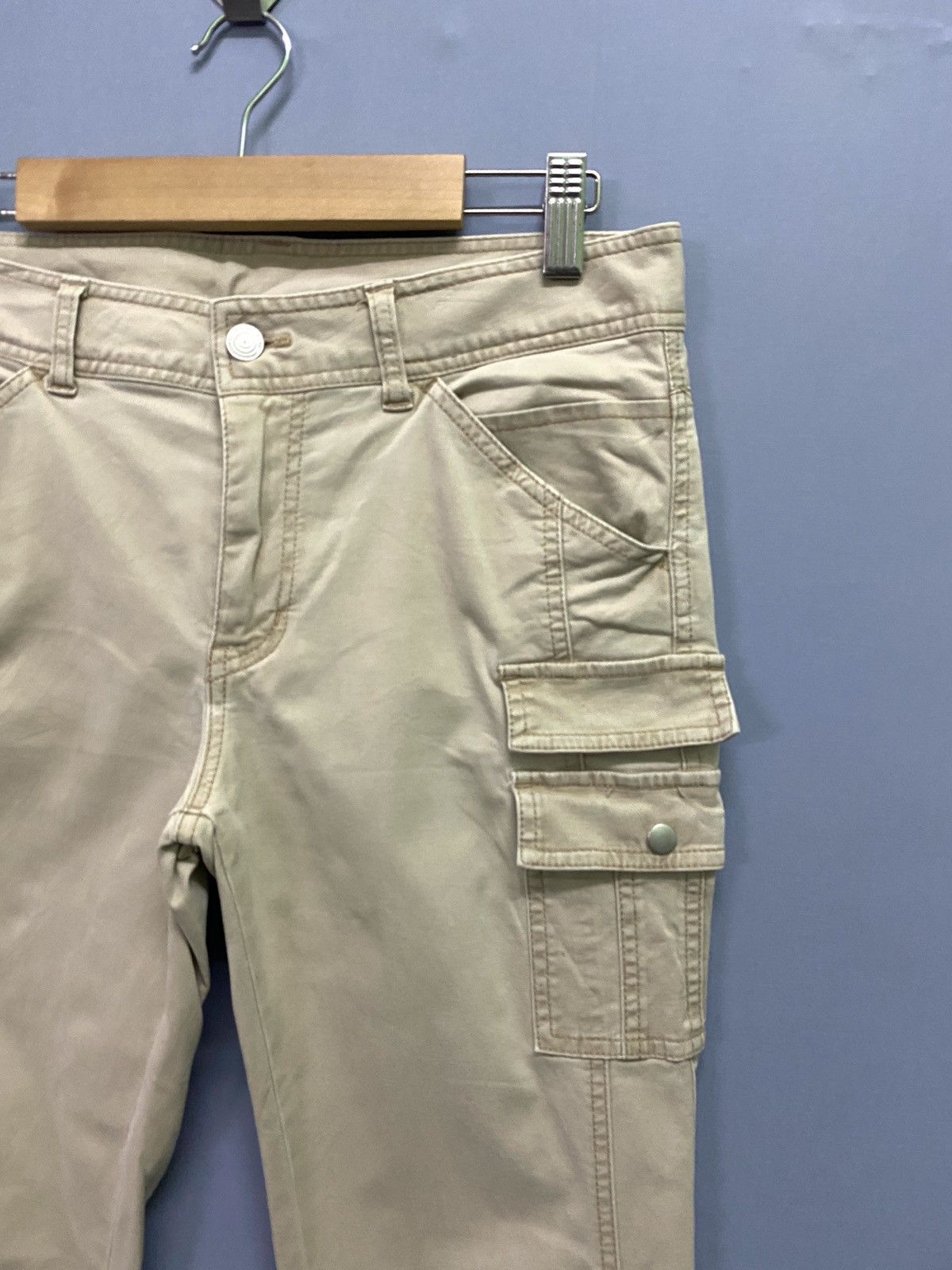 Japanese Brand Japan UNKNOWN Cargo Multipocket Flared Bootcut Pants Size US 29 - 5 Thumbnail