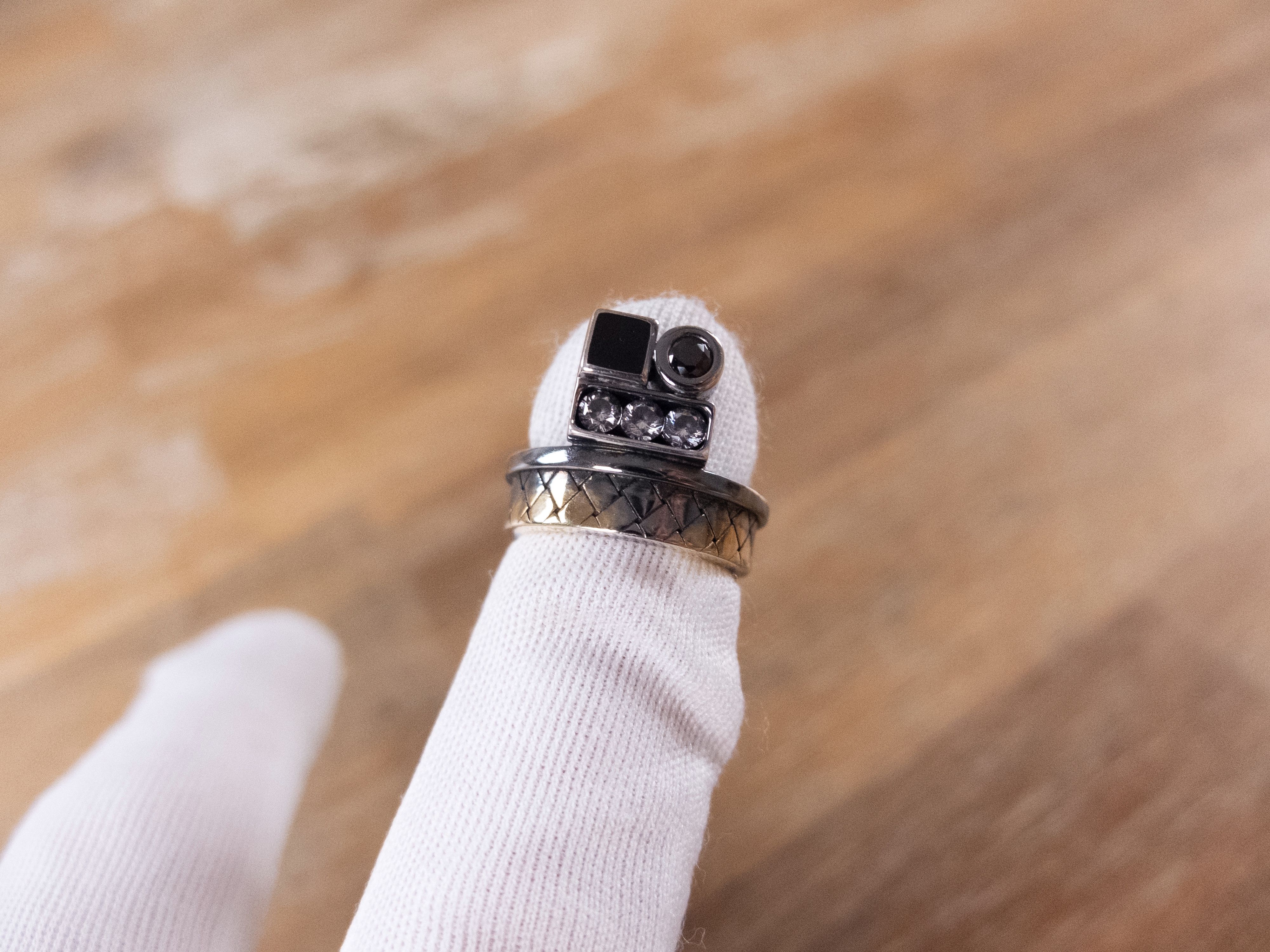 Bottega Veneta BOTTEGA VENETA crystals and Sterling silver ring 5 9 q Size ONE SIZE - 7 Thumbnail