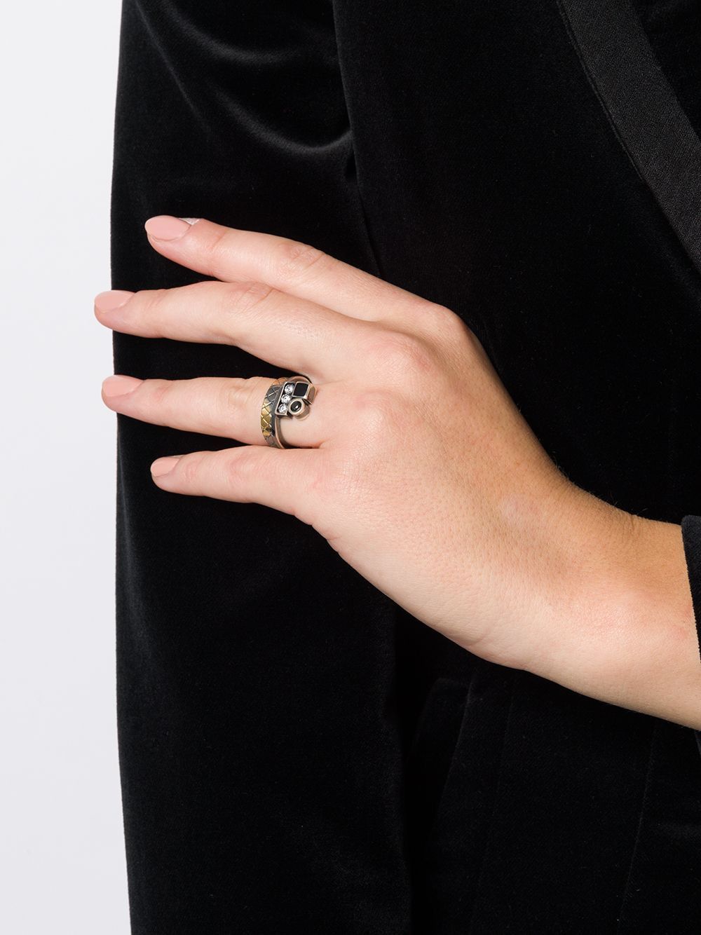 Bottega Veneta BOTTEGA VENETA crystals and Sterling silver ring 5 9 q Size ONE SIZE - 3 Thumbnail