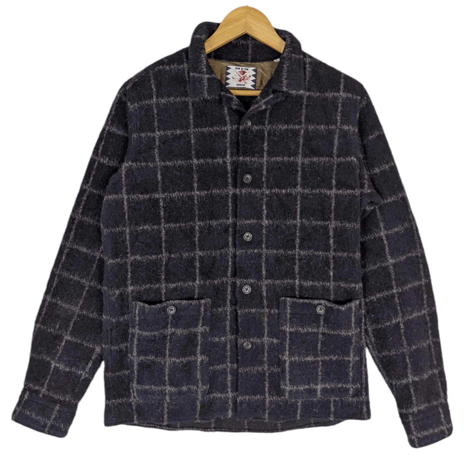 Japanese Brand Japan SON OF CHEESE Acrylic Button Up Flannel Jacket Size US M / EU 48-50 / 2 - 2 Thumbnail