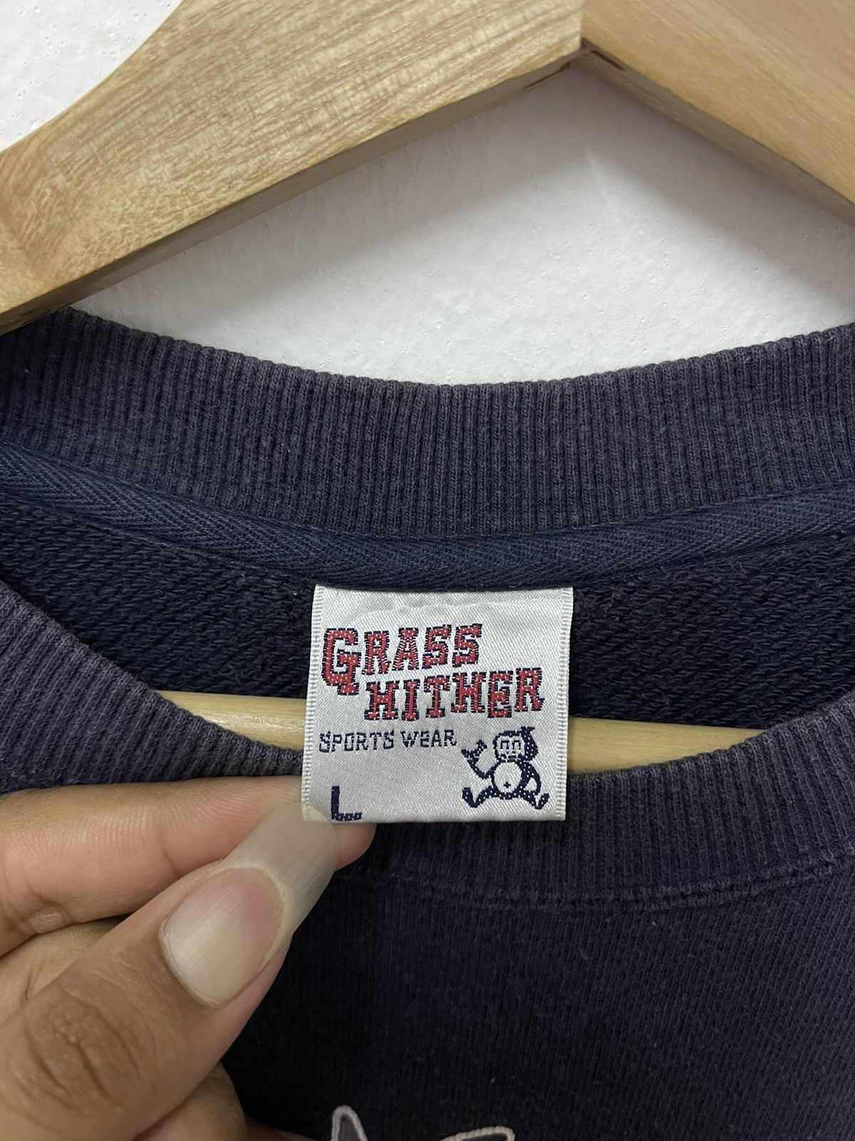 Japanese Brand × Vintage Vintage Grass Hither Big Logo Graphic Sweatshirt Size US L / EU 52-54 / 3 - 6 Thumbnail