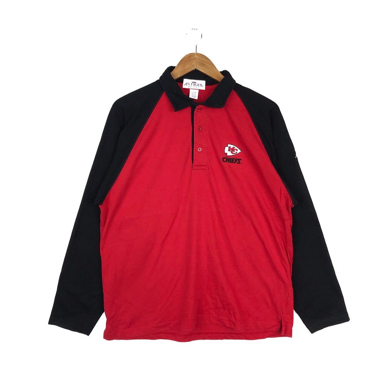 NFL Vintage KC Chiefs American Football Long Sleeve Shirt Size US L / EU 52-54 / 3 - 1 Thumbnail