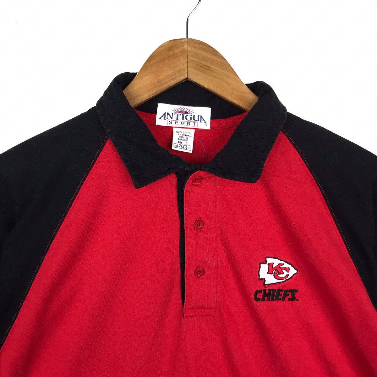 NFL Vintage KC Chiefs American Football Long Sleeve Shirt Size US L / EU 52-54 / 3 - 2 Thumbnail