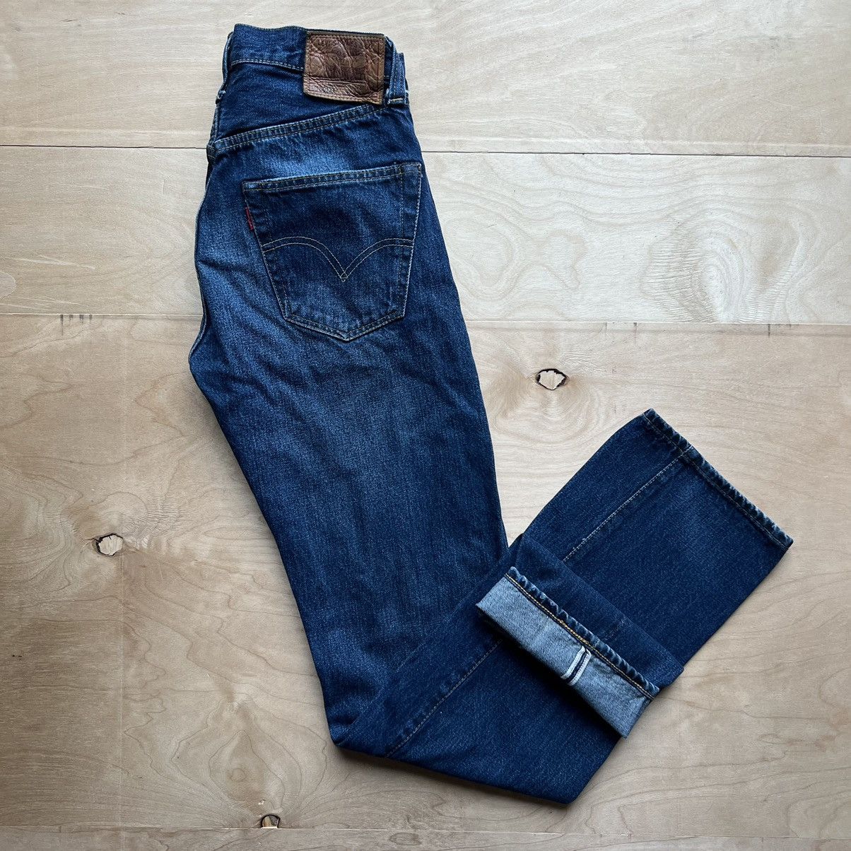 Levis 1947 501 Selvedge Jeans Blue Dark Wash Casual Workwear