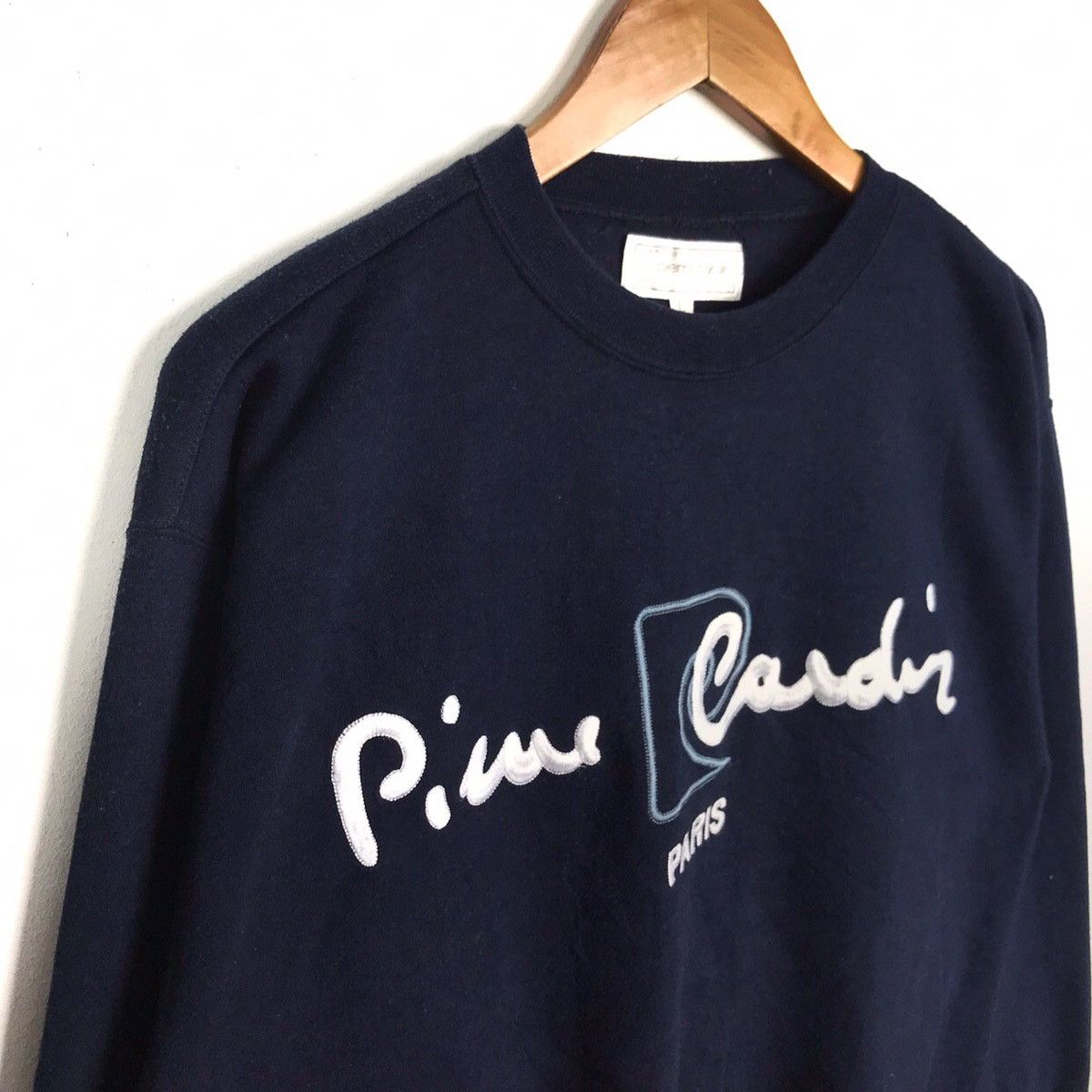 Pierre Cardin Vintage Pierre Cardin Paris Spell Out-Embroid Sweatshirt Size US L / EU 52-54 / 3 - 3 Thumbnail