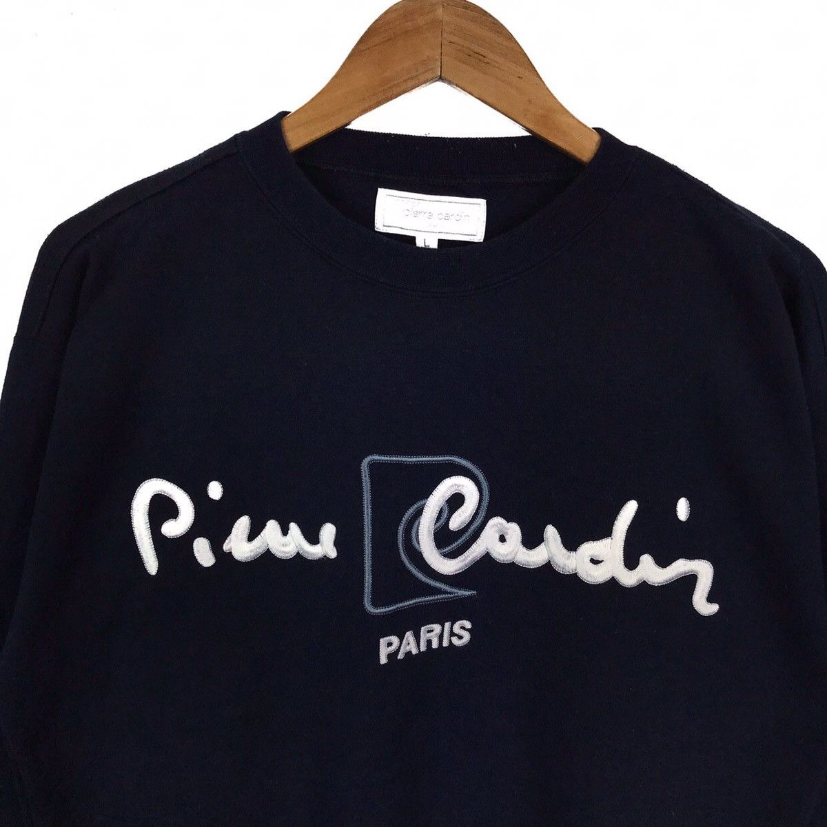 Pierre Cardin Vintage Pierre Cardin Paris Spell Out-Embroid Sweatshirt Size US L / EU 52-54 / 3 - 2 Thumbnail