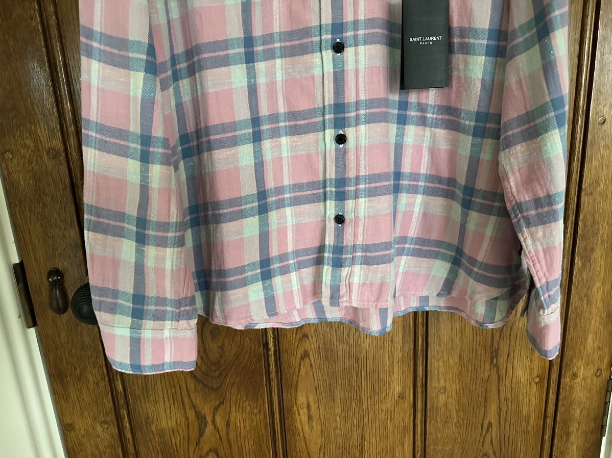 Saint Laurent Paris SS19 $890 Saint Laurent pink flannel *super rare* Size US XL / EU 56 / 4 - 14 Thumbnail
