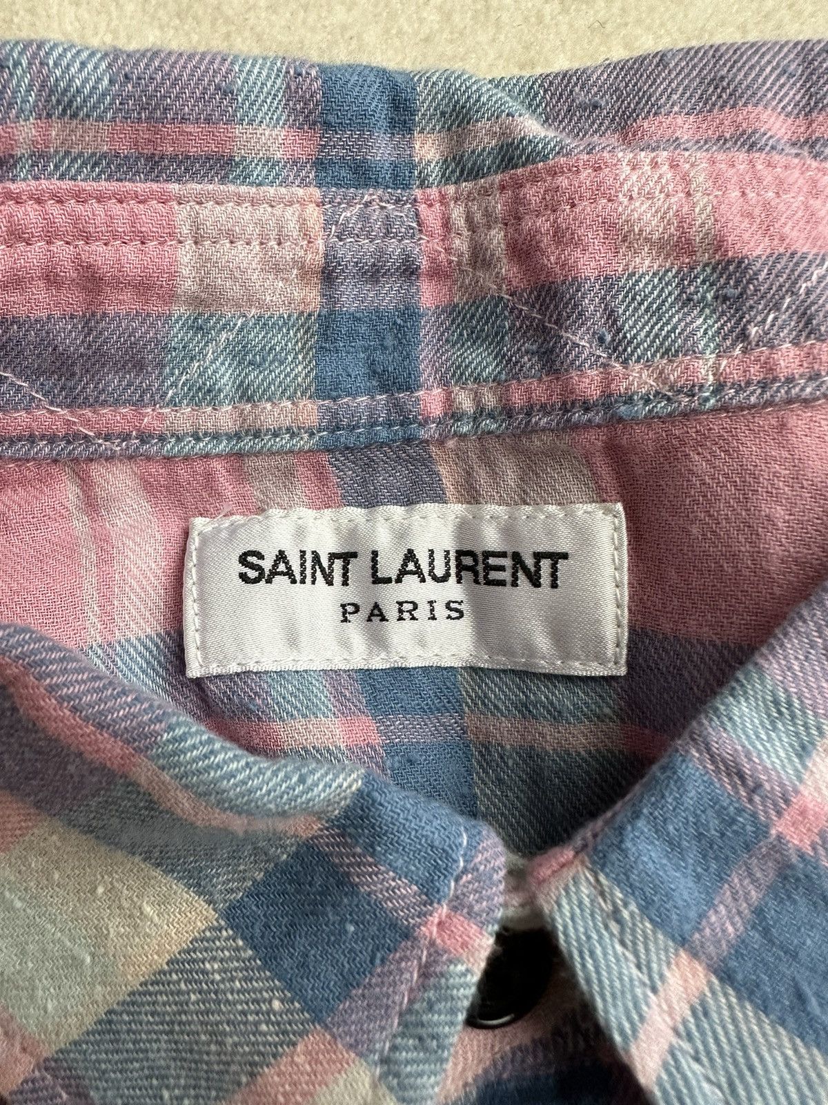 Saint Laurent Paris SS19 $890 Saint Laurent pink flannel *super rare* Size US XL / EU 56 / 4 - 20 Thumbnail