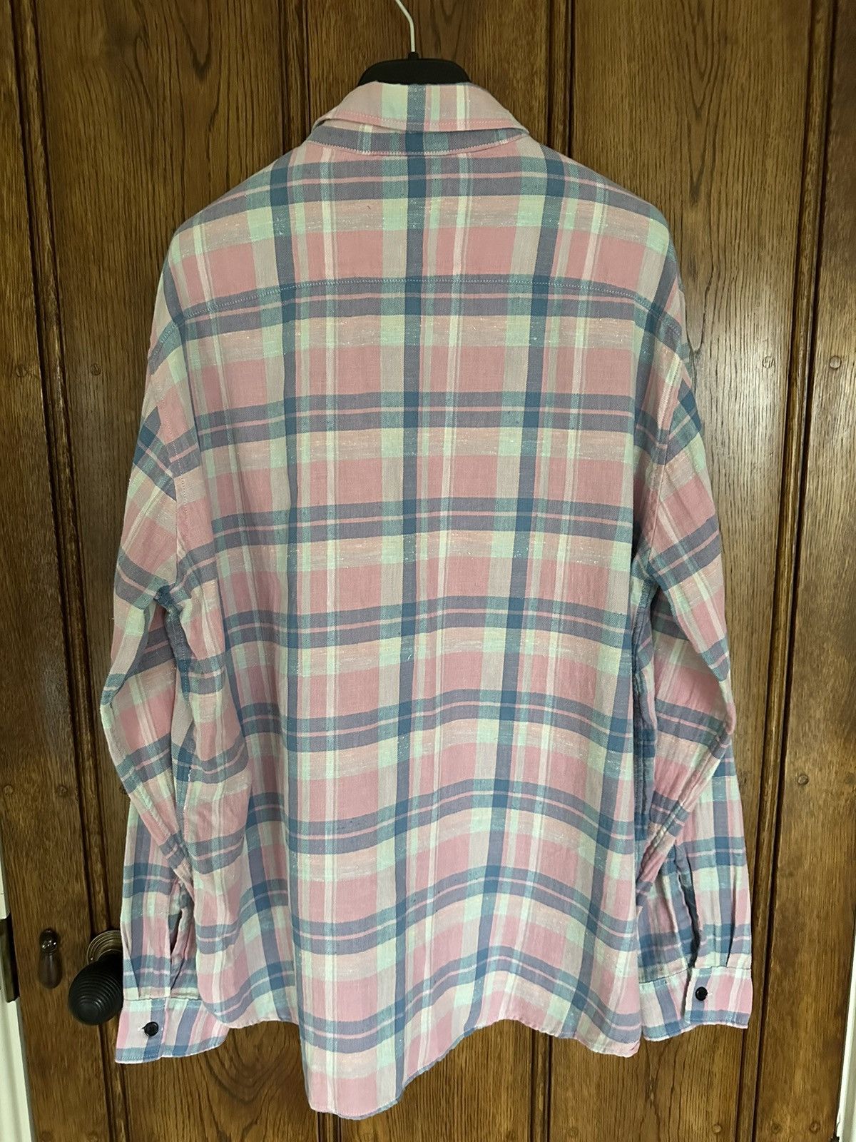 Saint Laurent Paris SS19 $890 Saint Laurent pink flannel *super rare* Size US XL / EU 56 / 4 - 16 Thumbnail