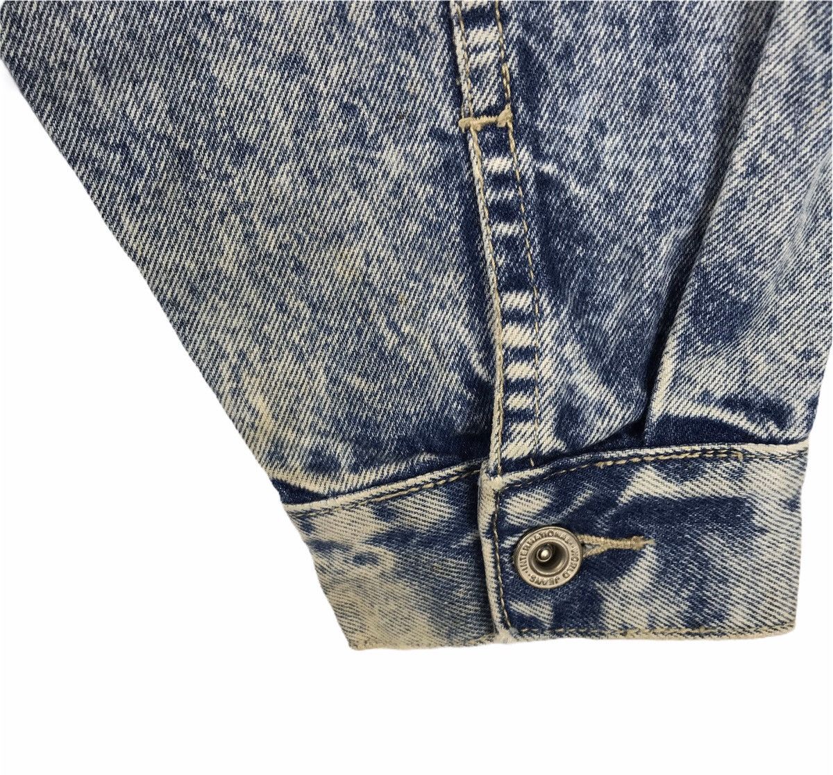 Vintage Vintage John Power Seasoned Denim Trucker Jacket Size US L / EU 52-54 / 3 - 7 Thumbnail