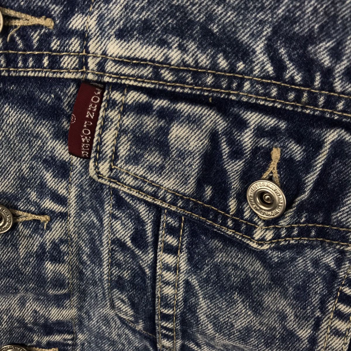 Vintage Vintage John Power Seasoned Denim Trucker Jacket Size US L / EU 52-54 / 3 - 11 Thumbnail