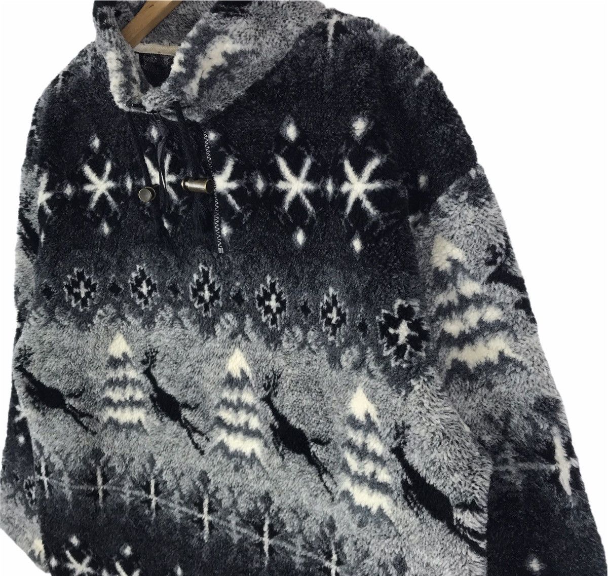Habitat × Vintage Vintage 90s Habitat Art All Over Print Fleece Sweatshirt Size US L / EU 52-54 / 3 - 5 Thumbnail