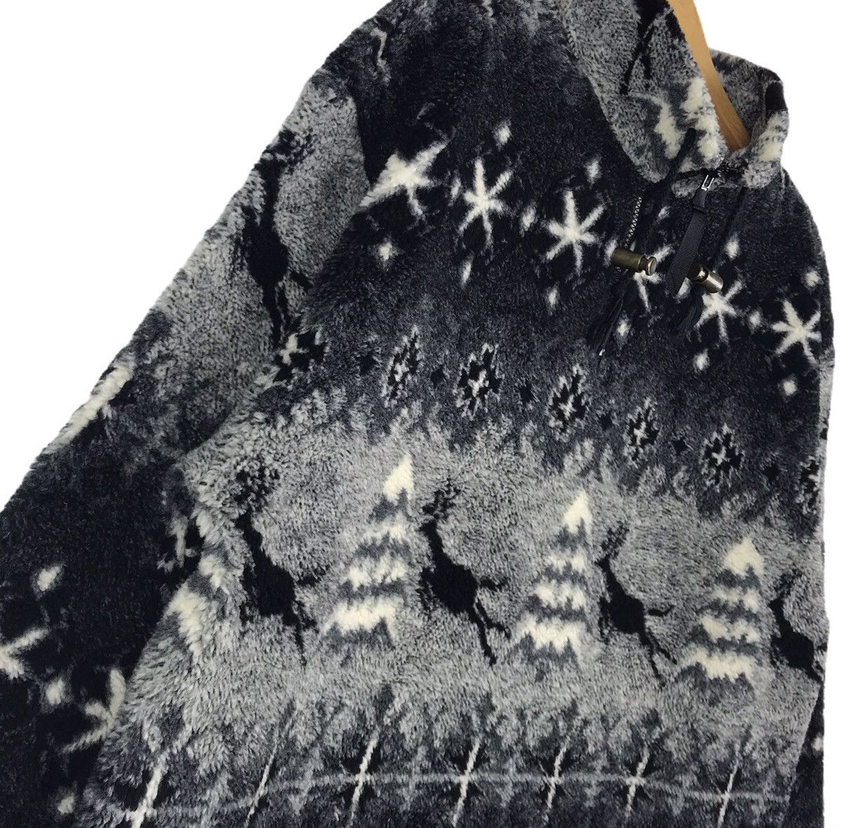 Habitat × Vintage Vintage 90s Habitat Art All Over Print Fleece Sweatshirt Size US L / EU 52-54 / 3 - 3 Thumbnail