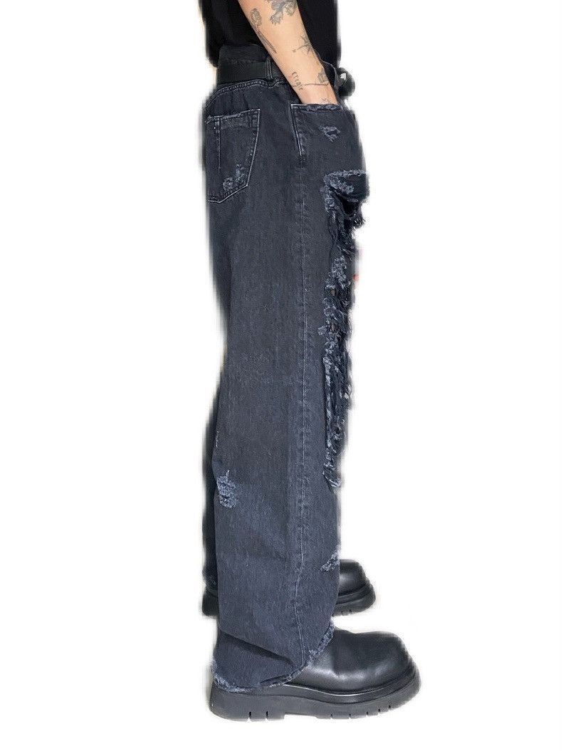 Ben Taverniti Unravel Project Oversize Shredded Jeans Size US 32 / EU 48 - 4 Thumbnail