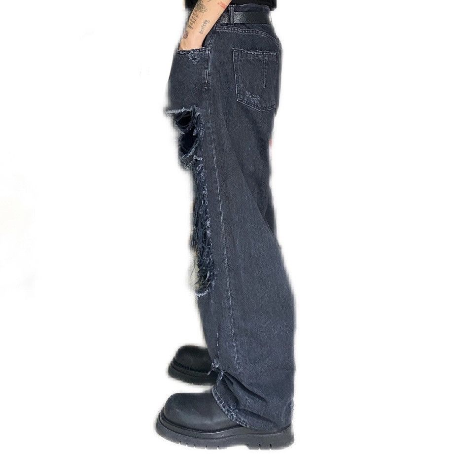 Ben Taverniti Unravel Project Oversize Shredded Jeans Size US 32 / EU 48 - 2 Thumbnail