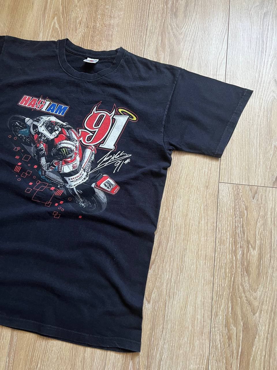 Vintage Vintage Haslam Has1am 91 Moto Racing T-Shirt Size US L / EU 52-54 / 3 - 3 Thumbnail