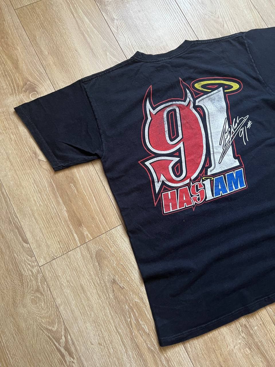 Vintage Vintage Haslam Has1am 91 Moto Racing T-Shirt Size US L / EU 52-54 / 3 - 6 Thumbnail