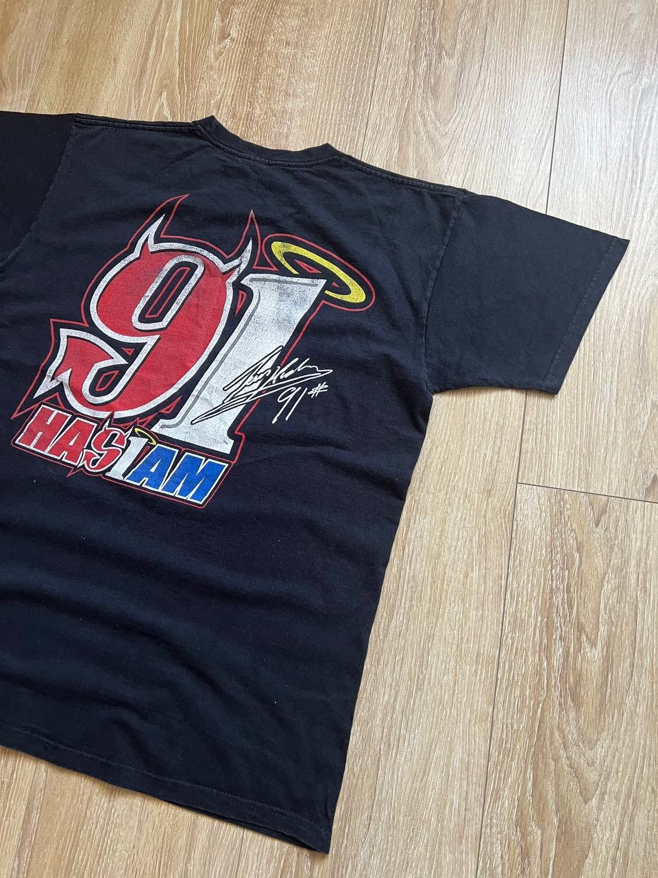 Vintage Vintage Haslam Has1am 91 Moto Racing T-Shirt Size US L / EU 52-54 / 3 - 7 Thumbnail
