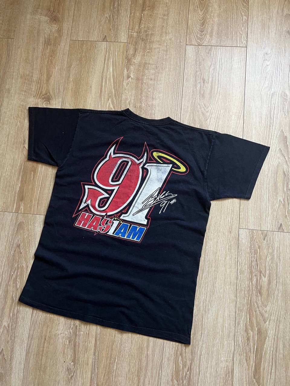 Vintage Vintage Haslam Has1am 91 Moto Racing T-Shirt Size US L / EU 52-54 / 3 - 5 Thumbnail