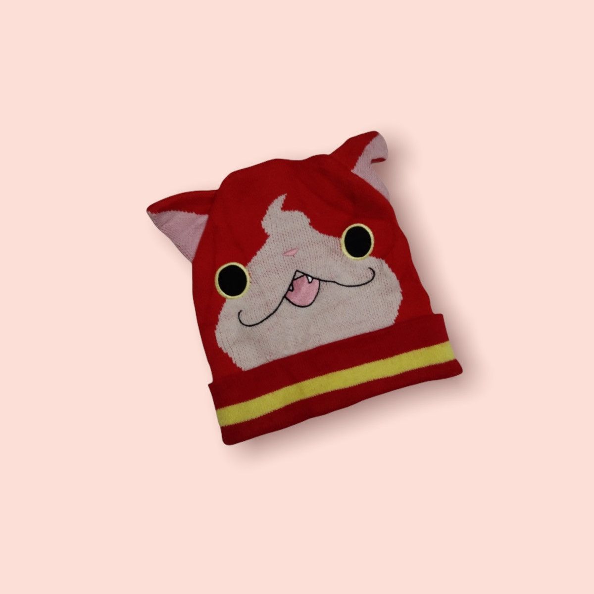 image of Anima x Cartoon Network Yokai Watch Ban Dai Beanie in Red, Men's