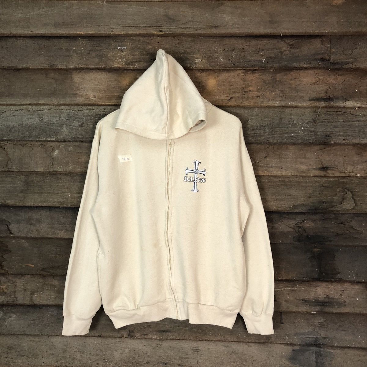 Japanese Brand Dj Free art Cream Hoodie sweatshirt #142B Size US L / EU 52-54 / 3 - 4 Thumbnail