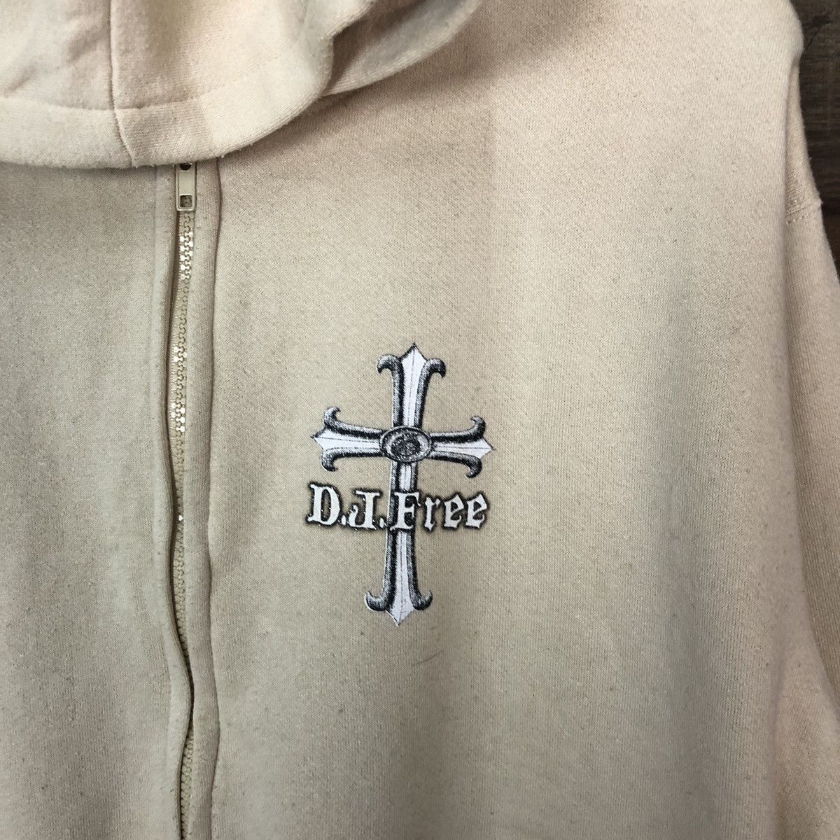 Japanese Brand Dj Free art Cream Hoodie sweatshirt #142B Size US L / EU 52-54 / 3 - 9 Thumbnail