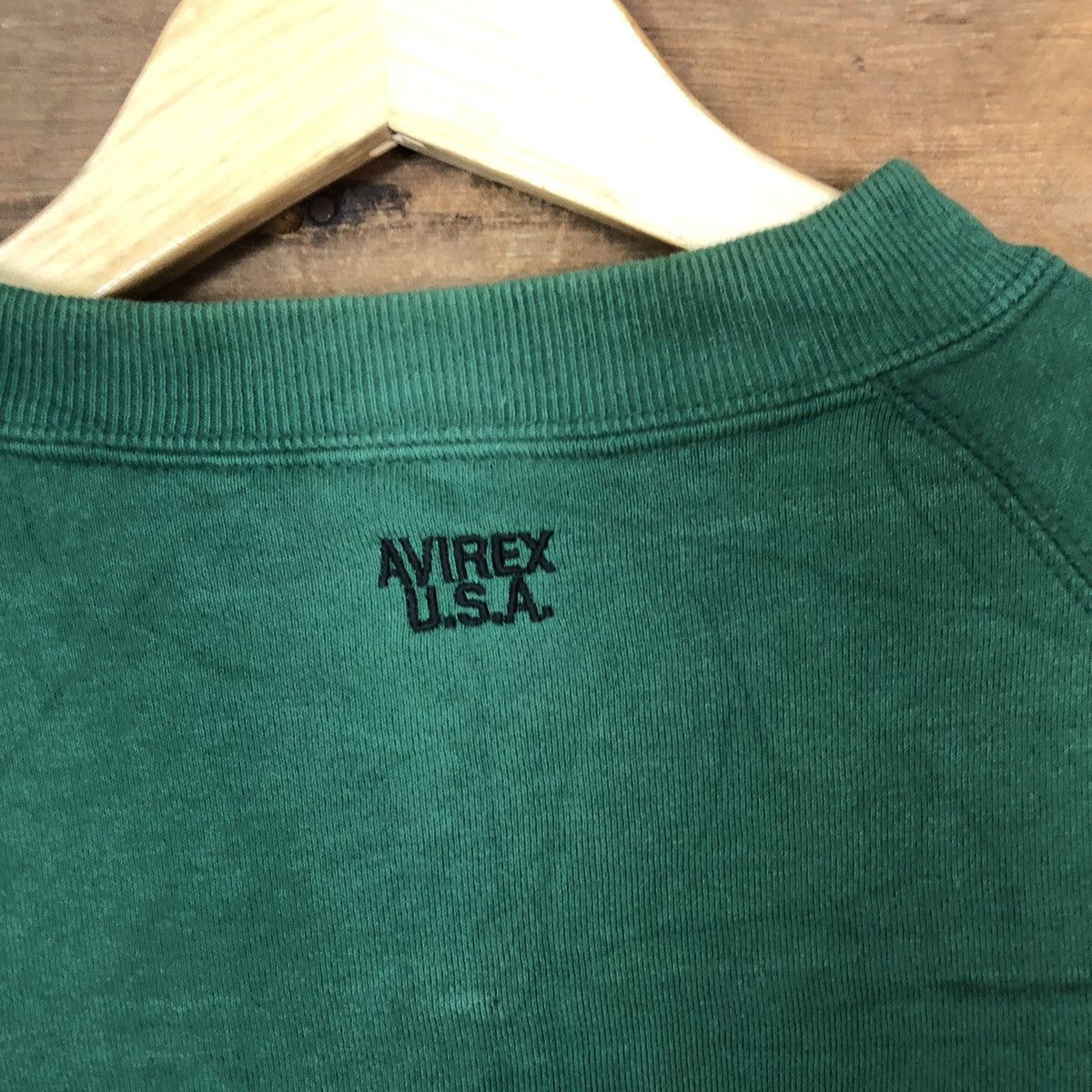 Avirex Avirex japan vintage plain Green Sweatshirt #067B Size US L / EU 52-54 / 3 - 10 Thumbnail