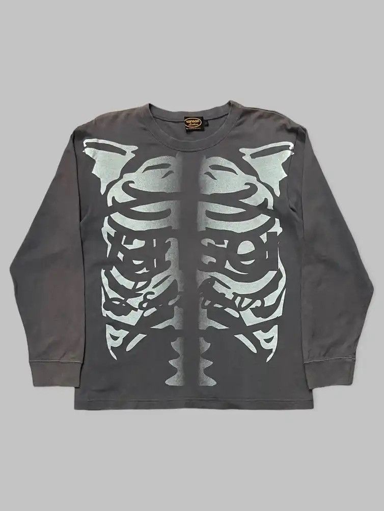 Vintage Vanson Leathers Skeleton Rib Cage Tshirt