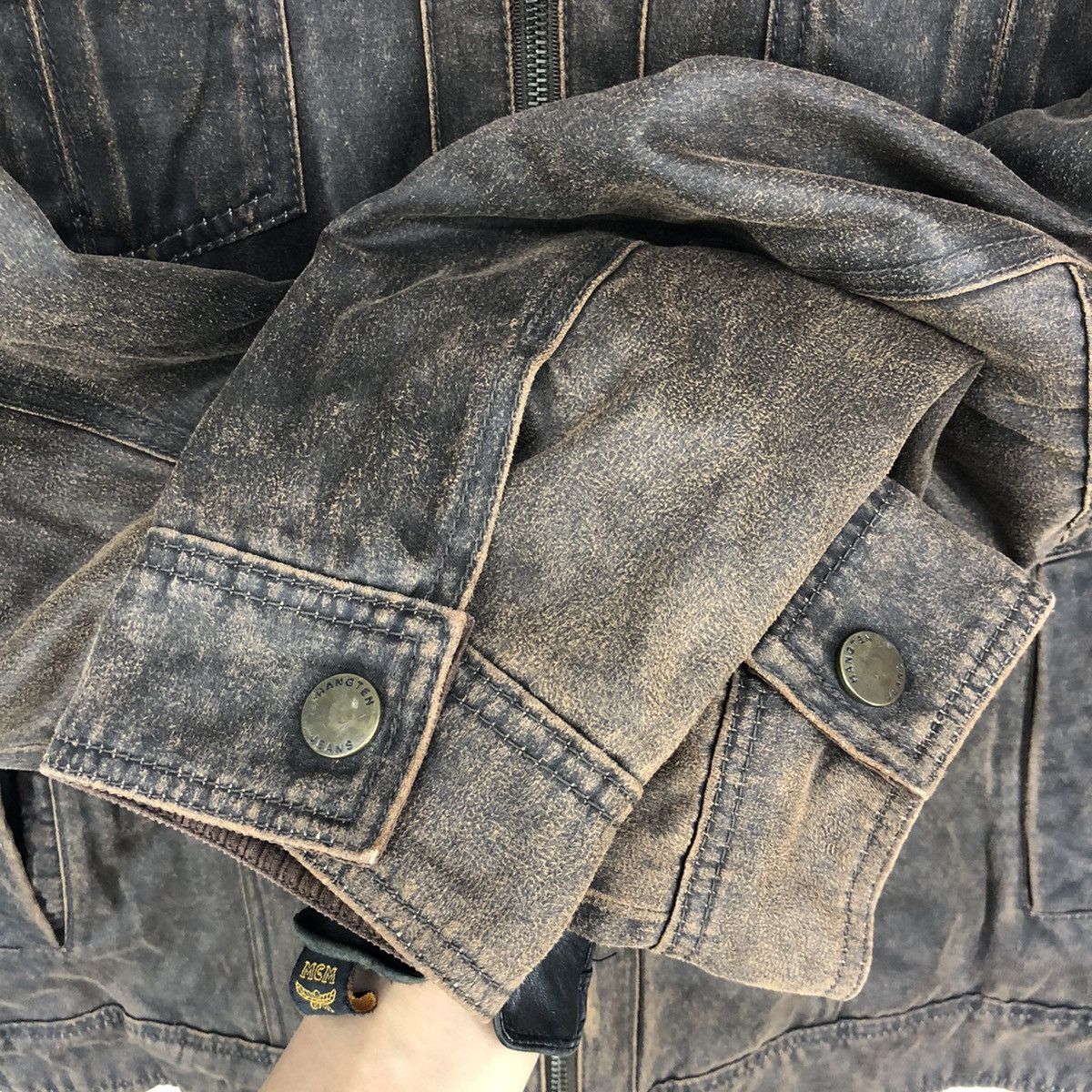 Hang Ten Hangten Jeans Leather Bikers Jacket Size US M / EU 48-50 / 2 - 13 Thumbnail