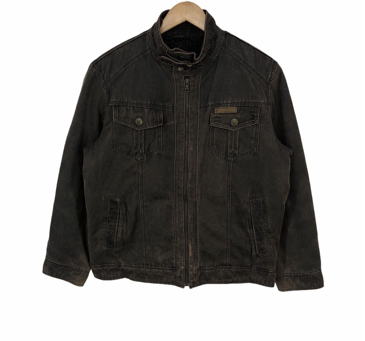 Hang Ten Hangten Jeans Leather Bikers Jacket Size US M / EU 48-50 / 2 - 1 Thumbnail
