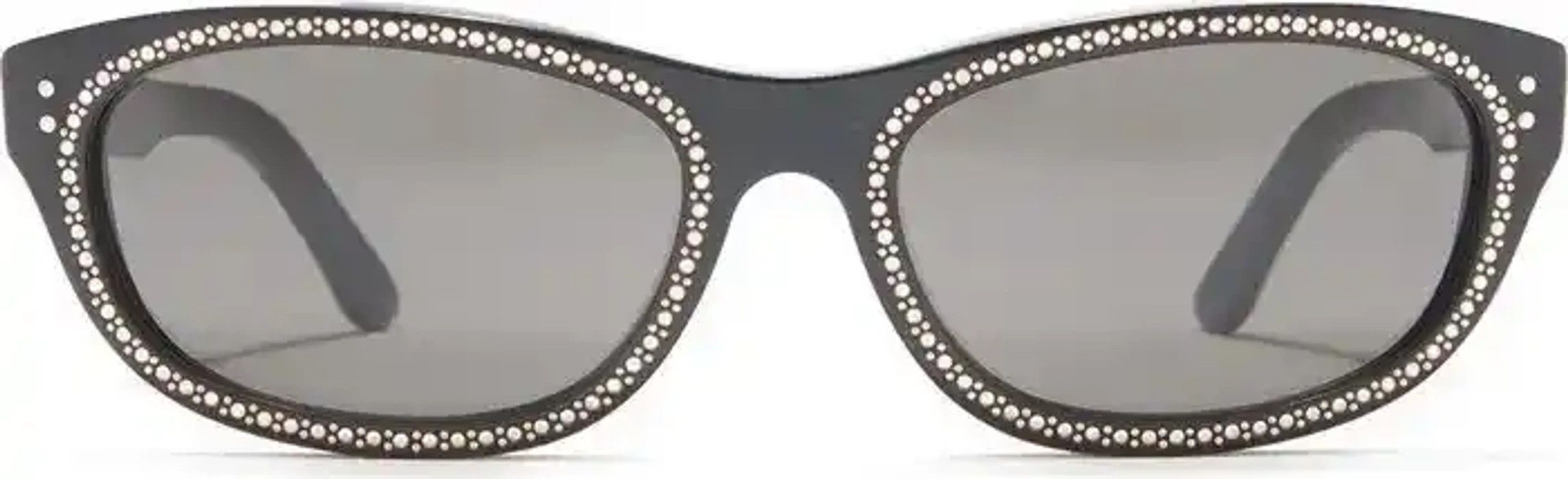 Celine Celine CL4086IS 01A Shiny Black Rhinestone Oval Sunglasses Size ONE SIZE - 2 Thumbnail