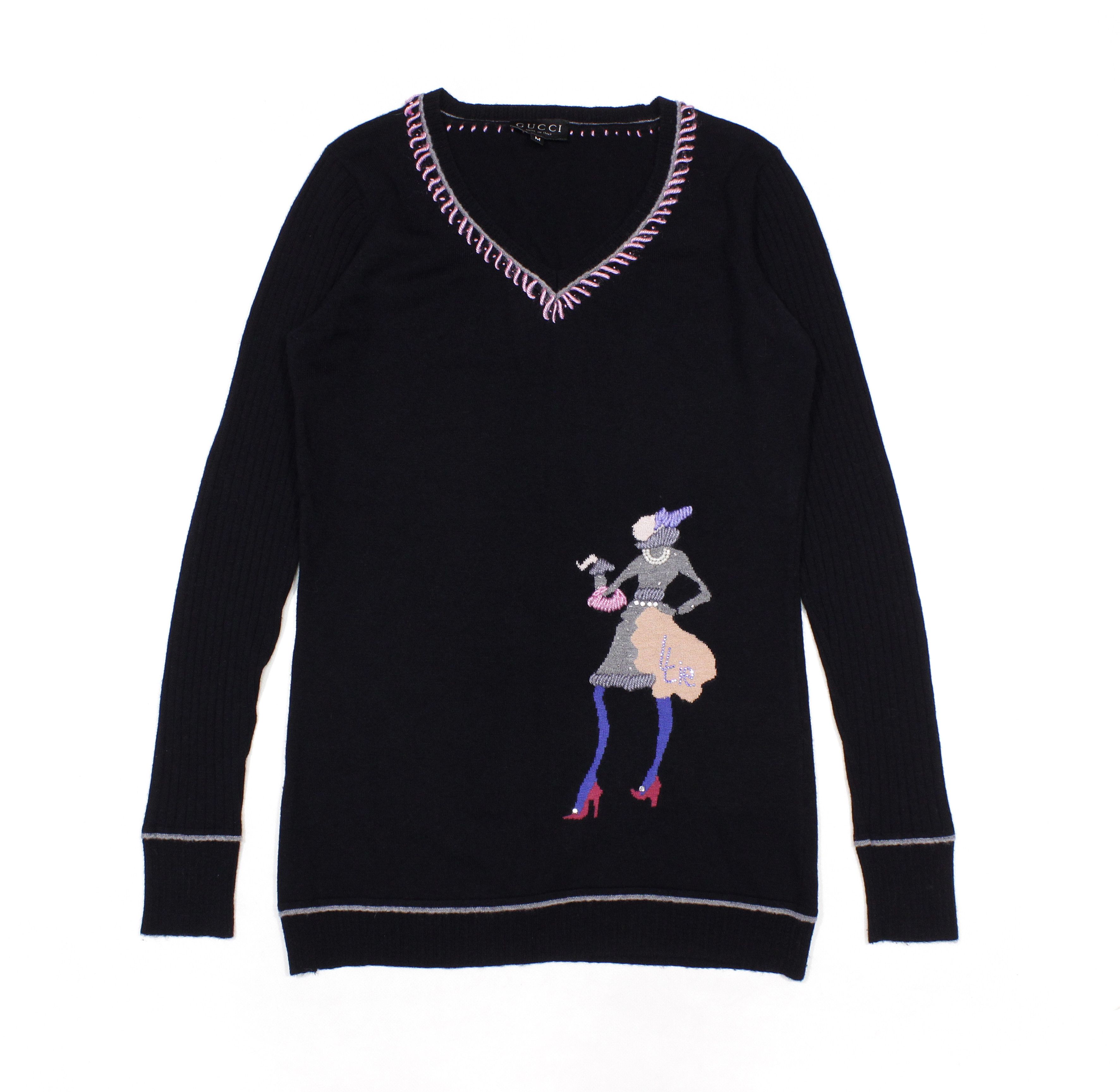 90S Women's Wool Silk Cashmere Sweater Vintage