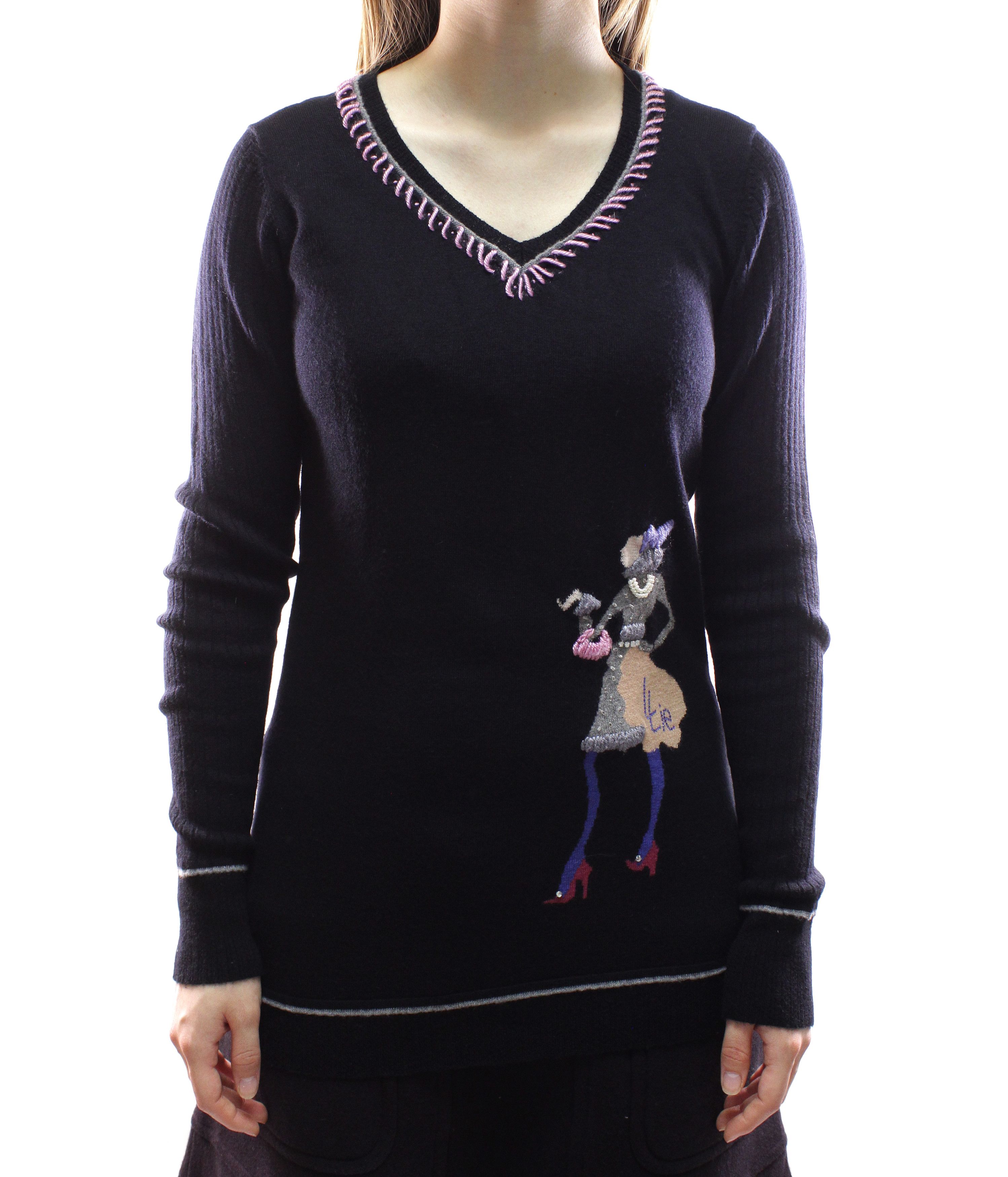 Gucci 90S Women's Wool Silk Cashmere Sweater Vintage Size M / US 6-8 / IT 42-44 - 2 Thumbnail
