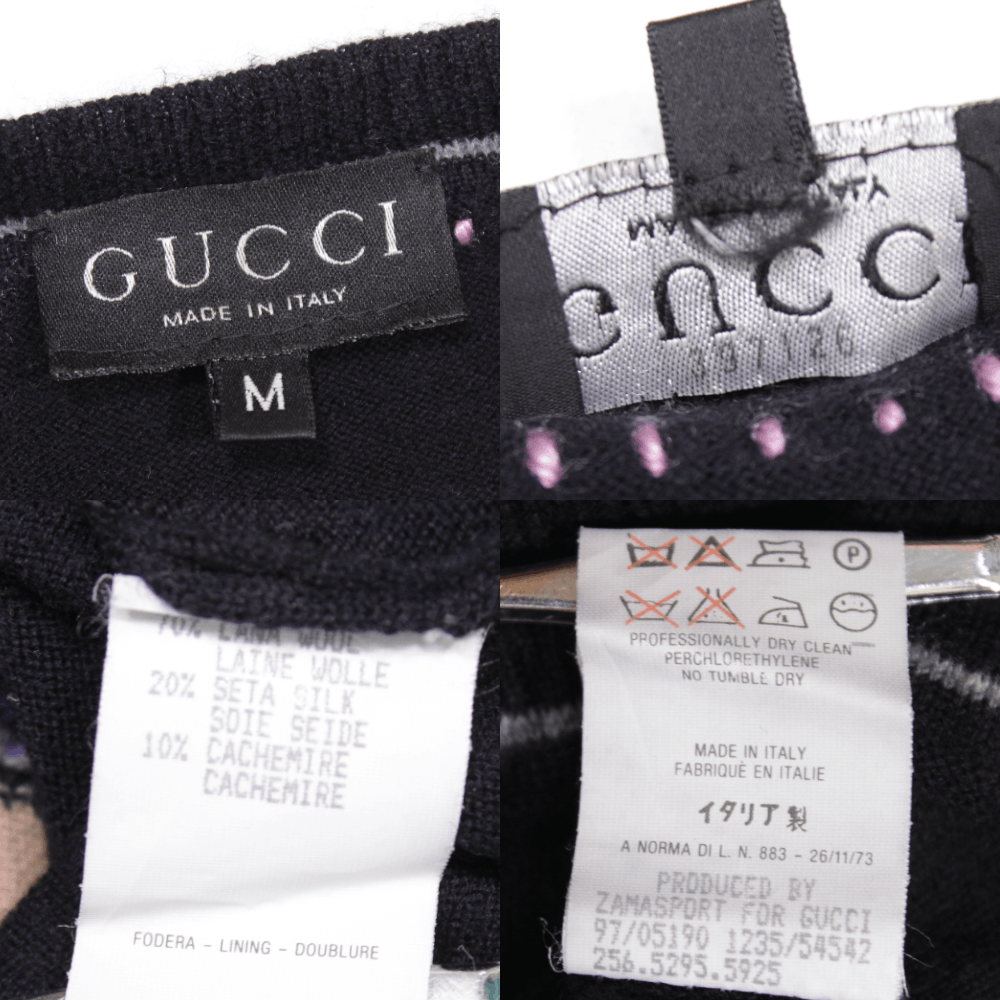 Gucci 90S Women's Wool Silk Cashmere Sweater Vintage Size M / US 6-8 / IT 42-44 - 10 Thumbnail