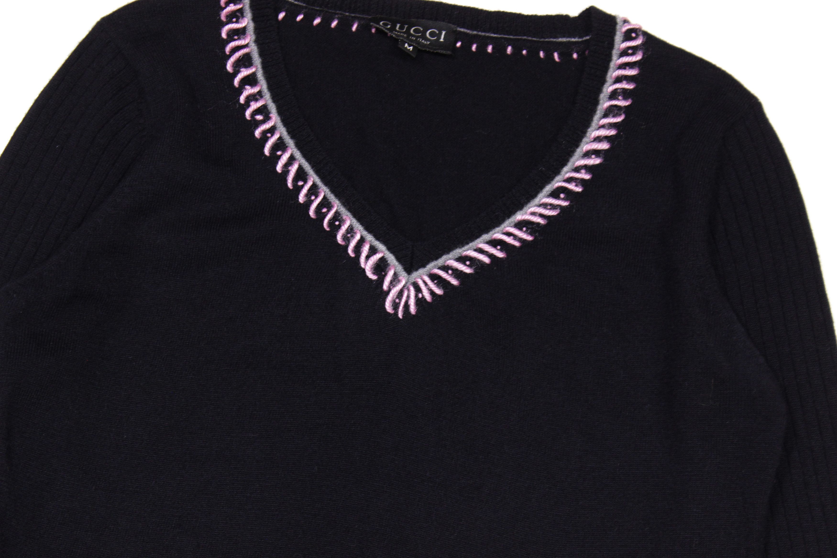 Gucci 90S Women's Wool Silk Cashmere Sweater Vintage Size M / US 6-8 / IT 42-44 - 5 Thumbnail