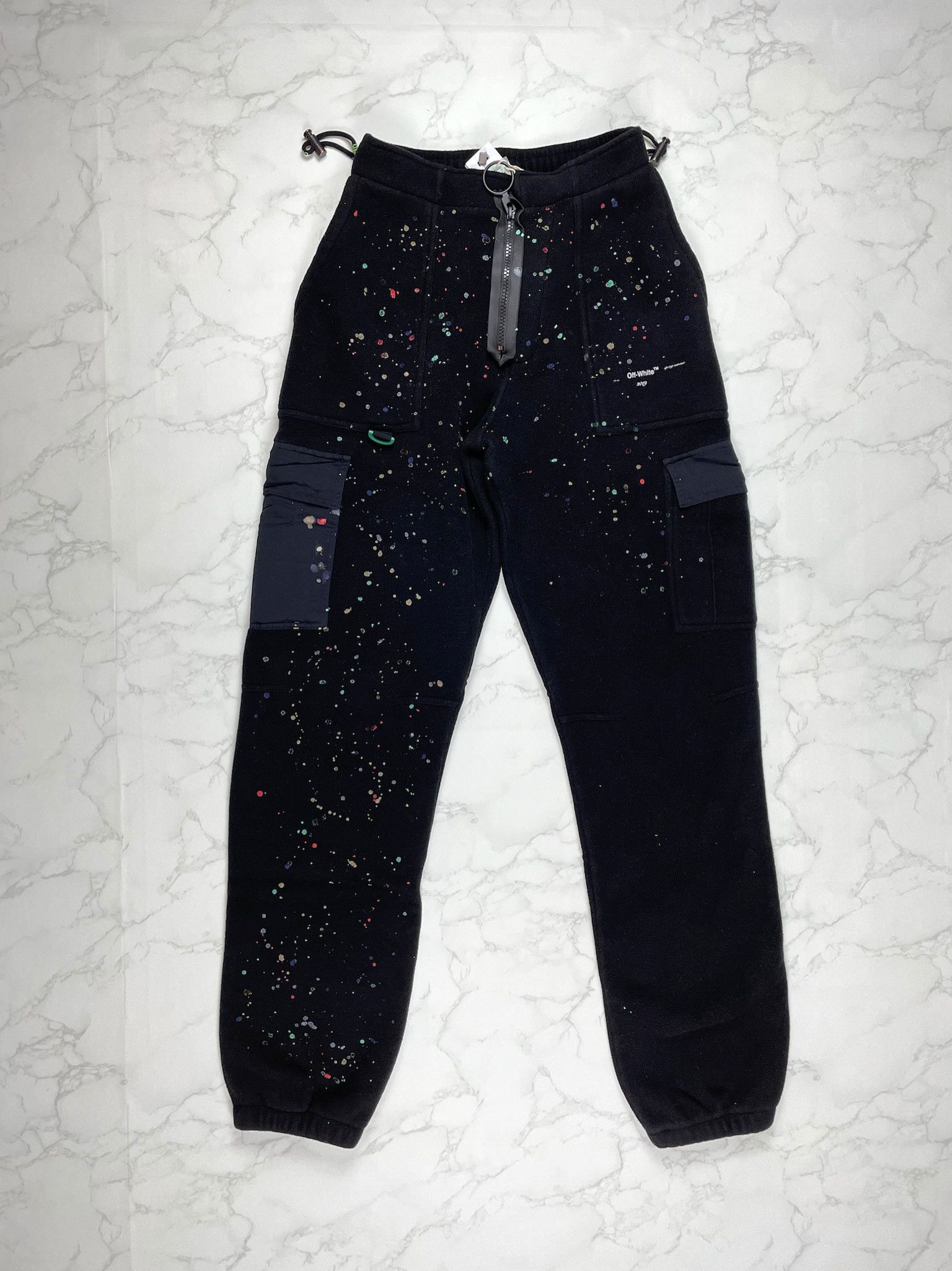 Off-White 🔥65% OFF🔥[SALE] Off-White Paint Splatter Cargo Sweatpants Size US 28 / EU 44 - 2 Thumbnail