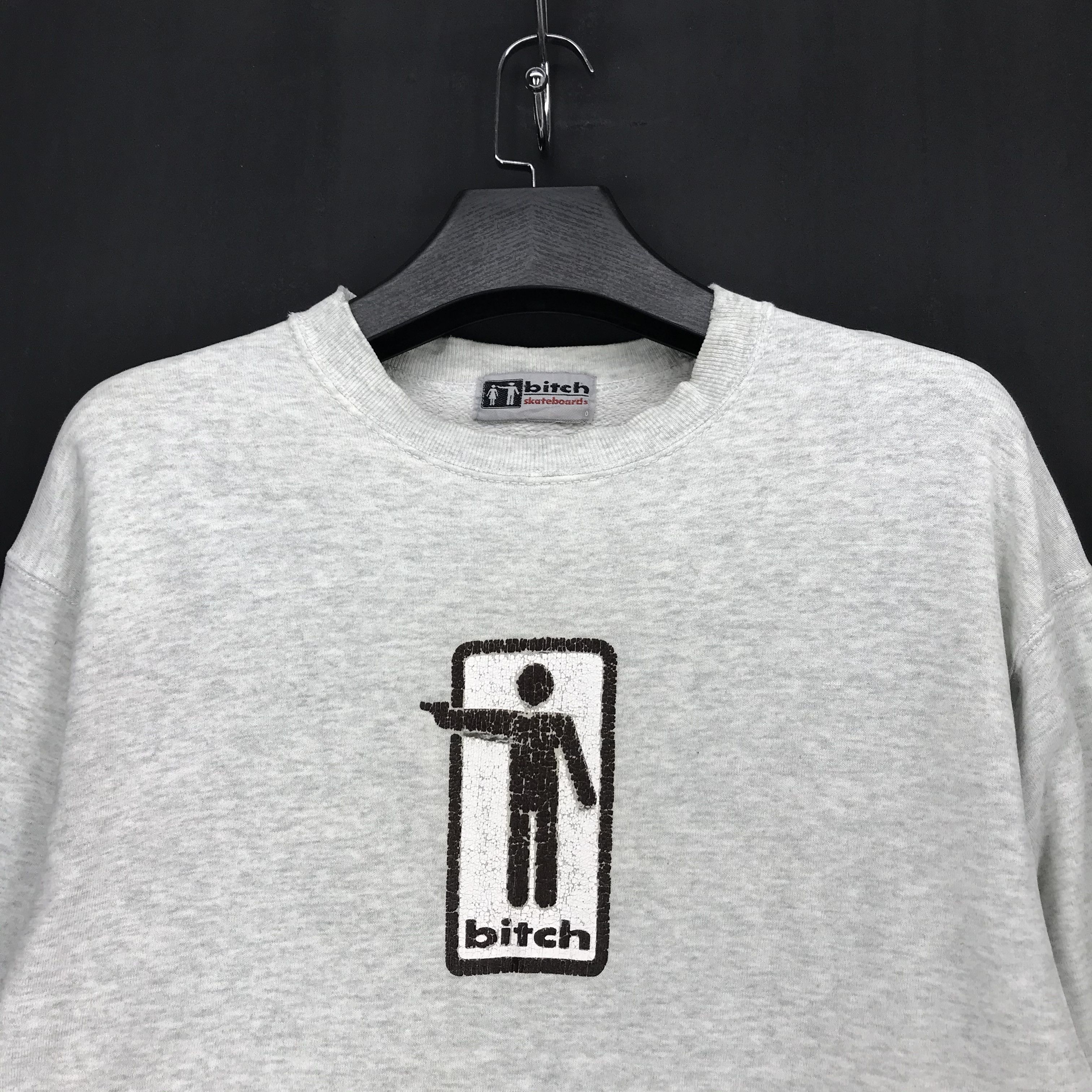 Vintage Vintage Bitch Skateboard Big Logo Sweatshirt #2867-110 Size US S / EU 44-46 / 1 - 2 Thumbnail