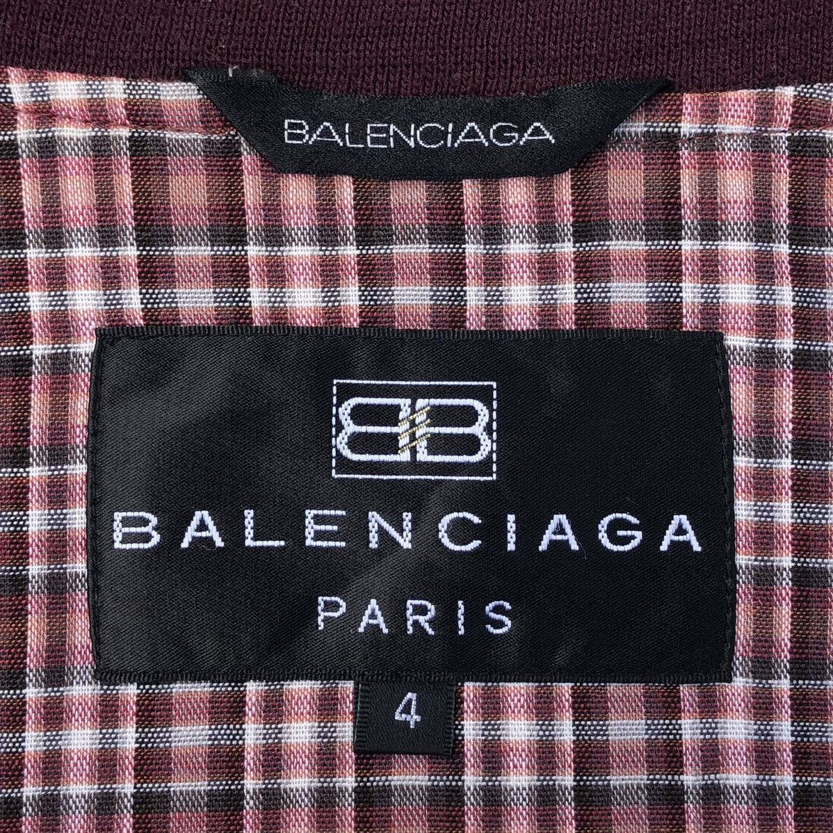 Balenciaga Balenciaga Paris Embroidery Logo Checked Bomber Jacket Size US L / EU 52-54 / 3 - 18 Thumbnail