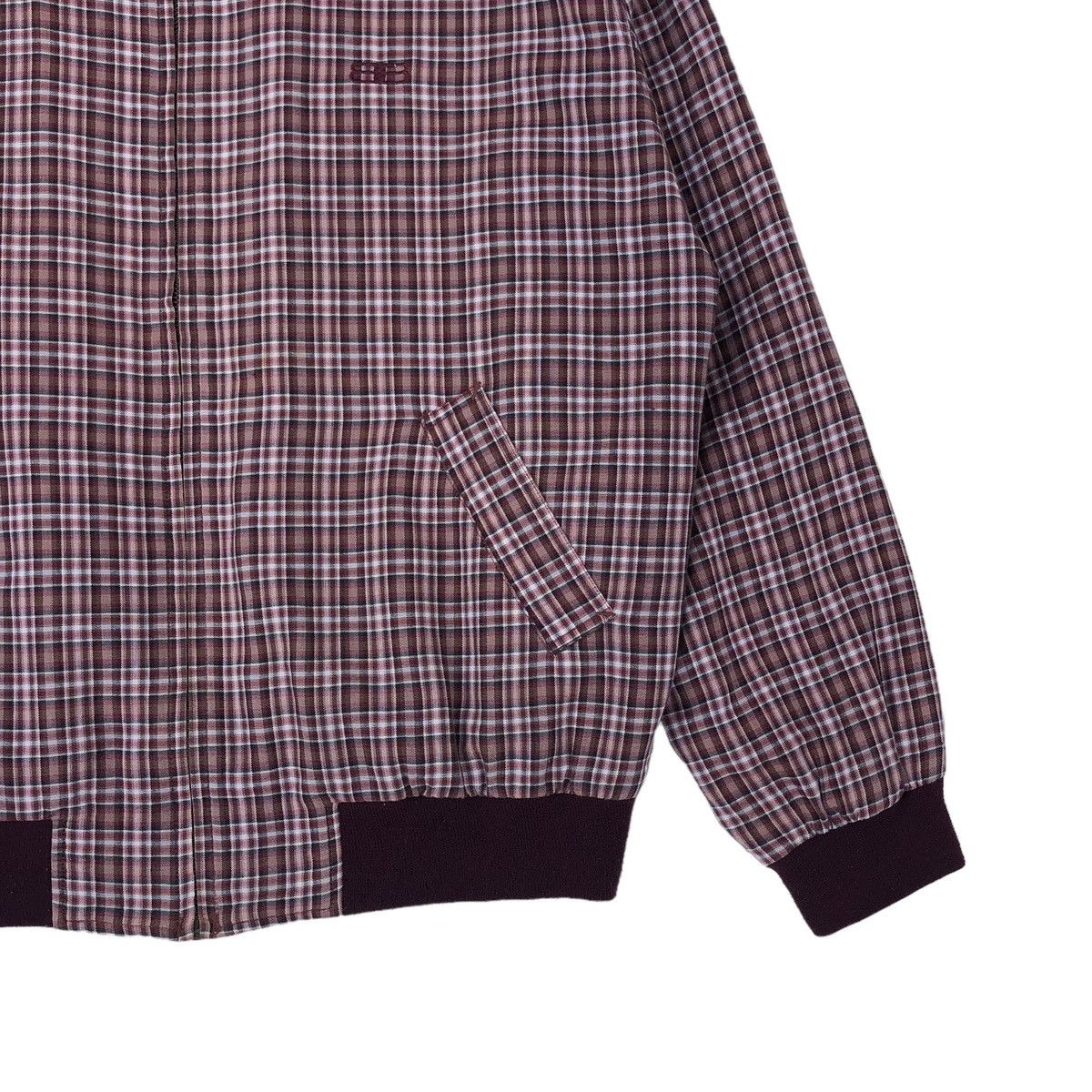 Balenciaga Balenciaga Paris Embroidery Logo Checked Bomber Jacket Size US L / EU 52-54 / 3 - 9 Thumbnail