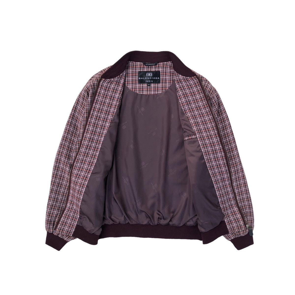 Balenciaga Balenciaga Paris Embroidery Logo Checked Bomber Jacket Size US L / EU 52-54 / 3 - 10 Thumbnail