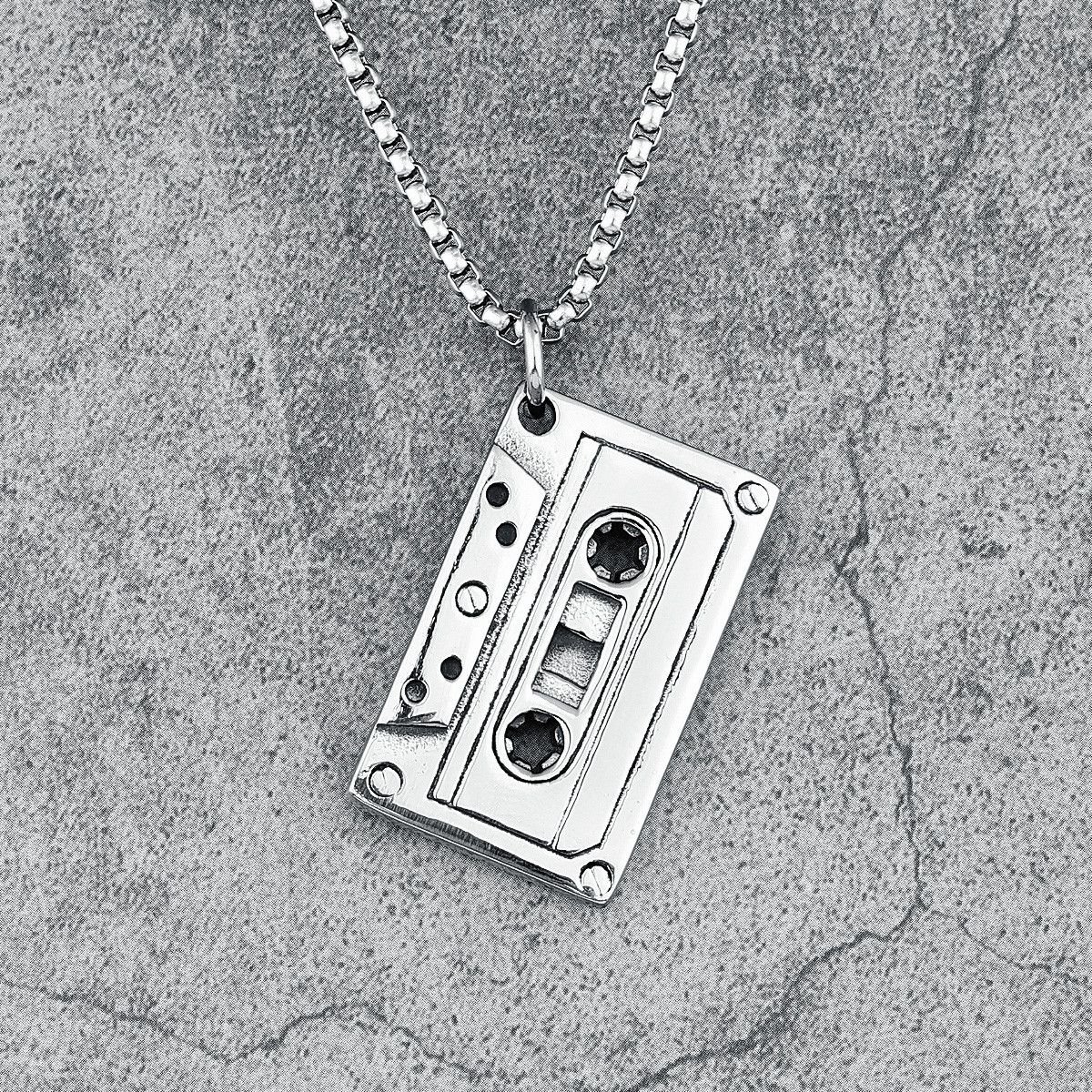 Jewelry Retro Cassette Tape Pendant Necklace Size ONE SIZE - 3 Thumbnail