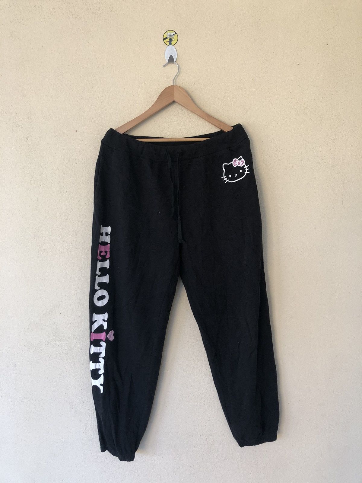 Anime 33-36 Hello Kitty Black Sweatpants Size US 34 / EU 50 - 1 Thumbnail