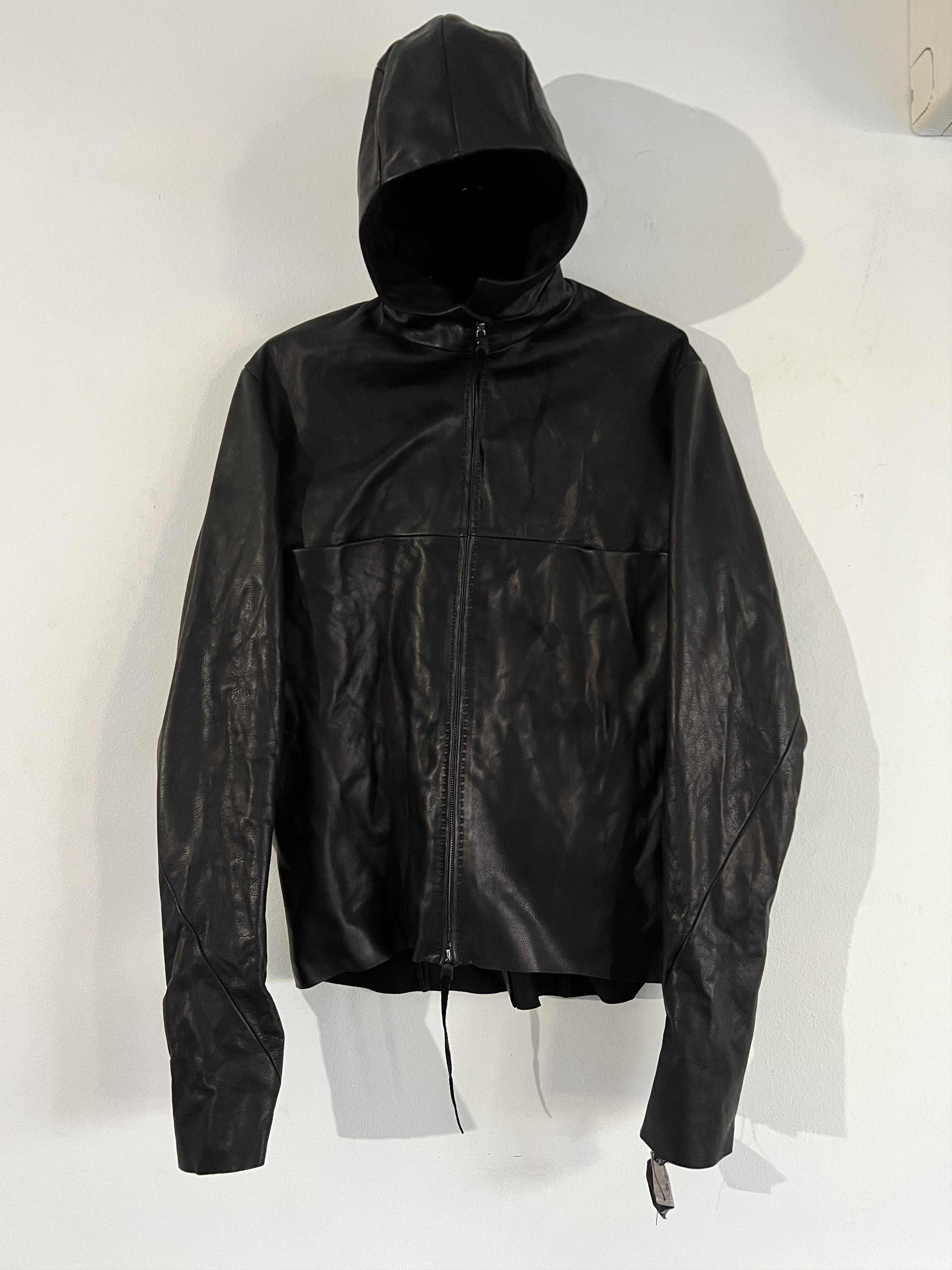 image of Ma Hoodie Jacker Leather in Black, Men's (Size Large)