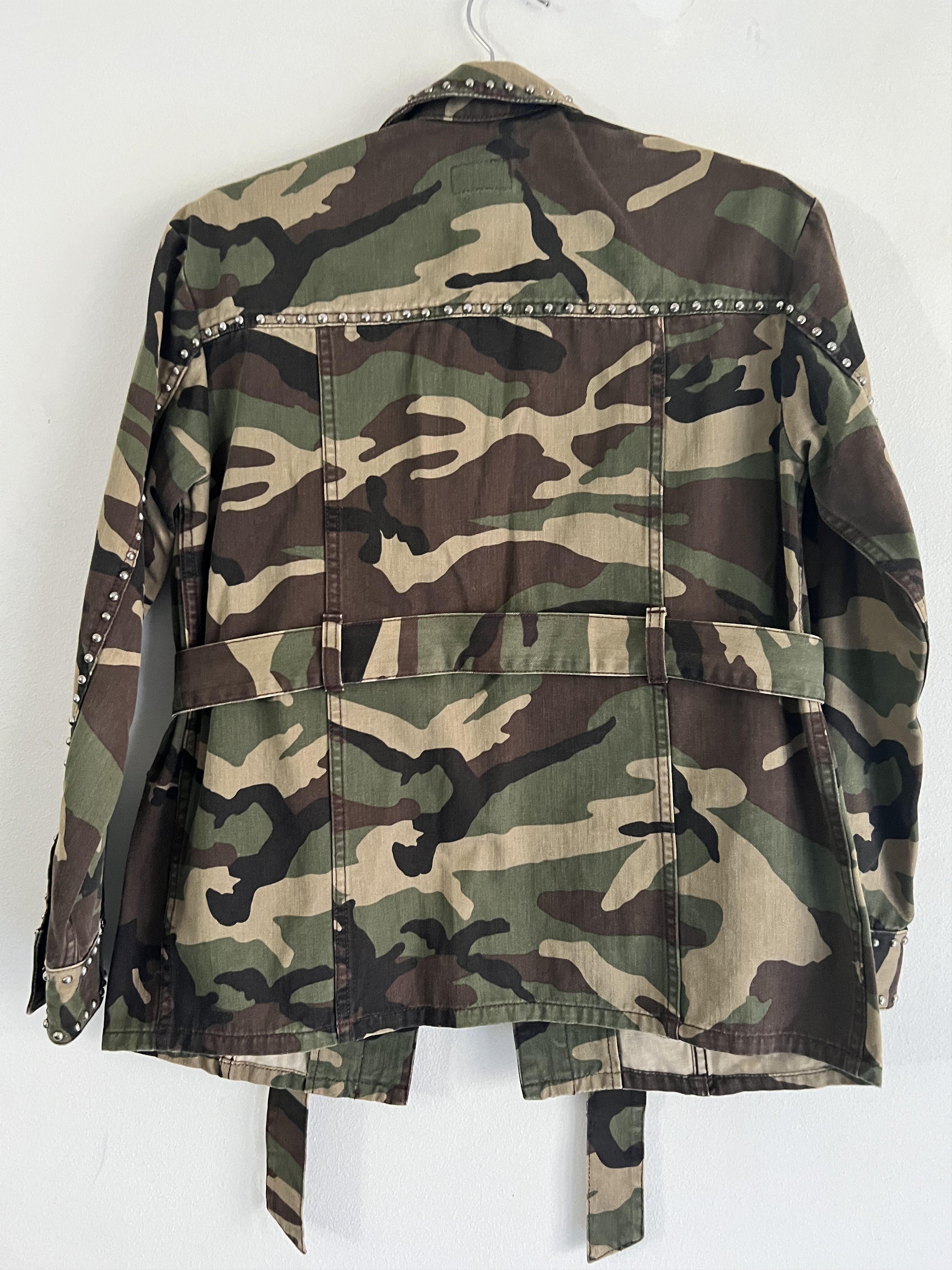 Hedi Slimane × Saint Laurent Paris Hedi Slimane Studded Camouflage Military Jacket Size US S / EU 44-46 / 1 - 3 Thumbnail