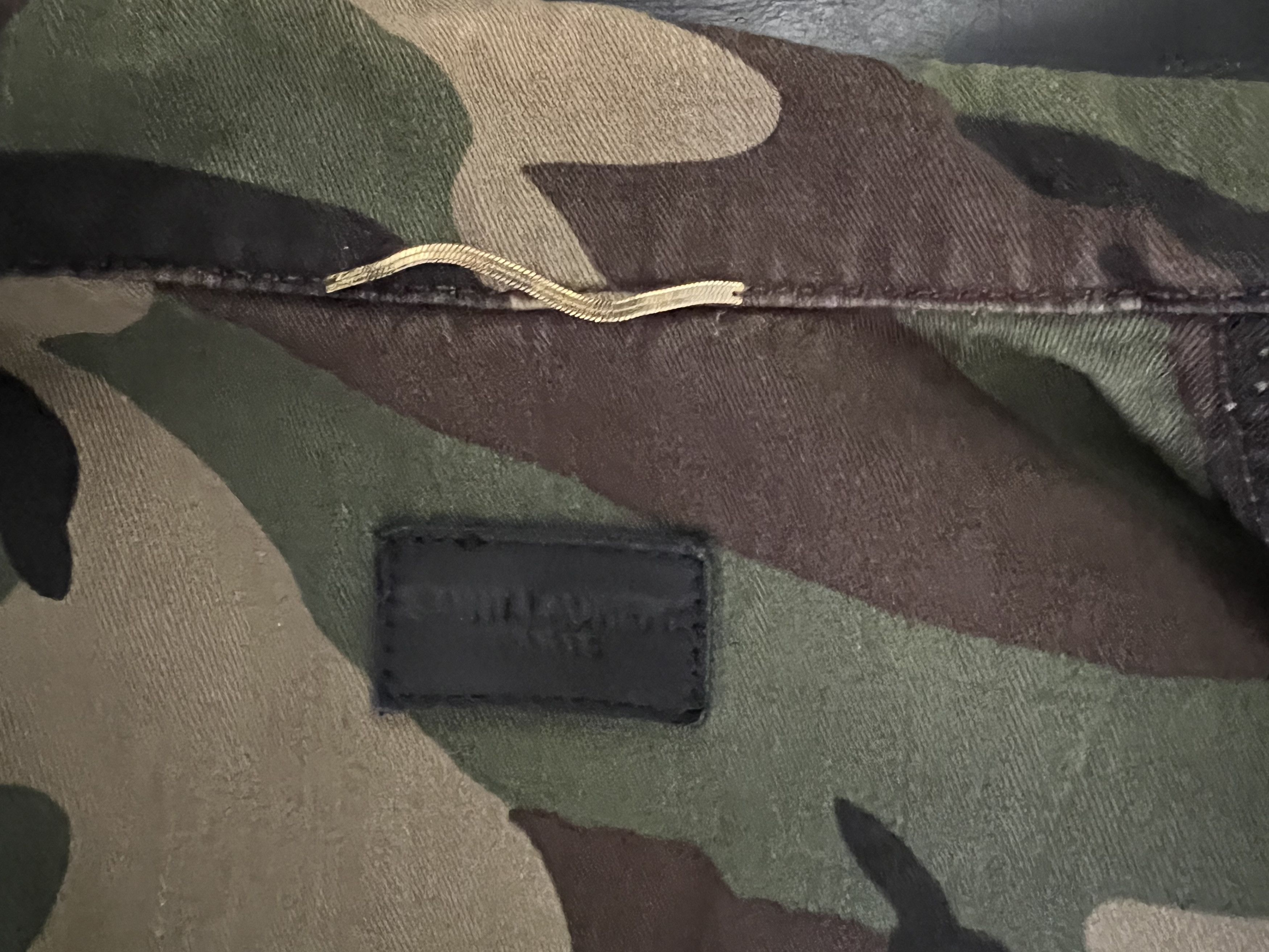 Hedi Slimane × Saint Laurent Paris Hedi Slimane Studded Camouflage Military Jacket Size US S / EU 44-46 / 1 - 14 Thumbnail