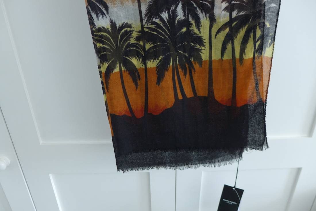 Saint Laurent Paris Saint Laurent SS16 Black Palm Tree Print Scarf Size ONE SIZE - 11 Thumbnail